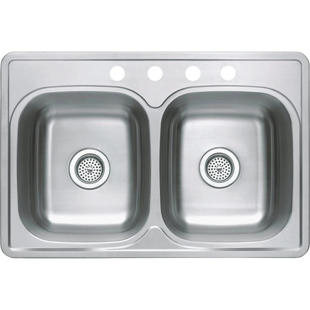 Compass Manufacturing 33 In. X 22 In. X 7 In. Double Bowl Stainless Steel Kitchen Sink