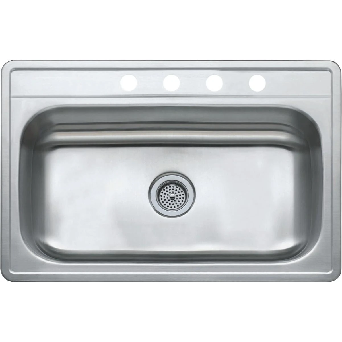 Compass Manufacturing 33 In. X 22 In. X 9.5 In. Single Bowl Top Mount Kitchen Sink