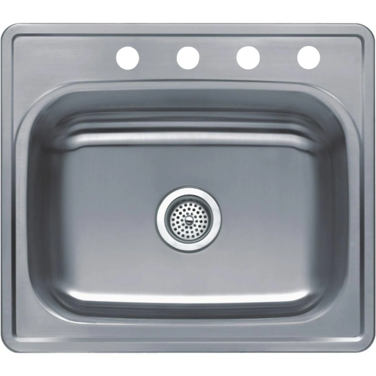 Compass Manufacturing Bala 25 In. X 22 In. X 8 In. Single Bowl Stainless Steel Top Mount Kitchen Sink