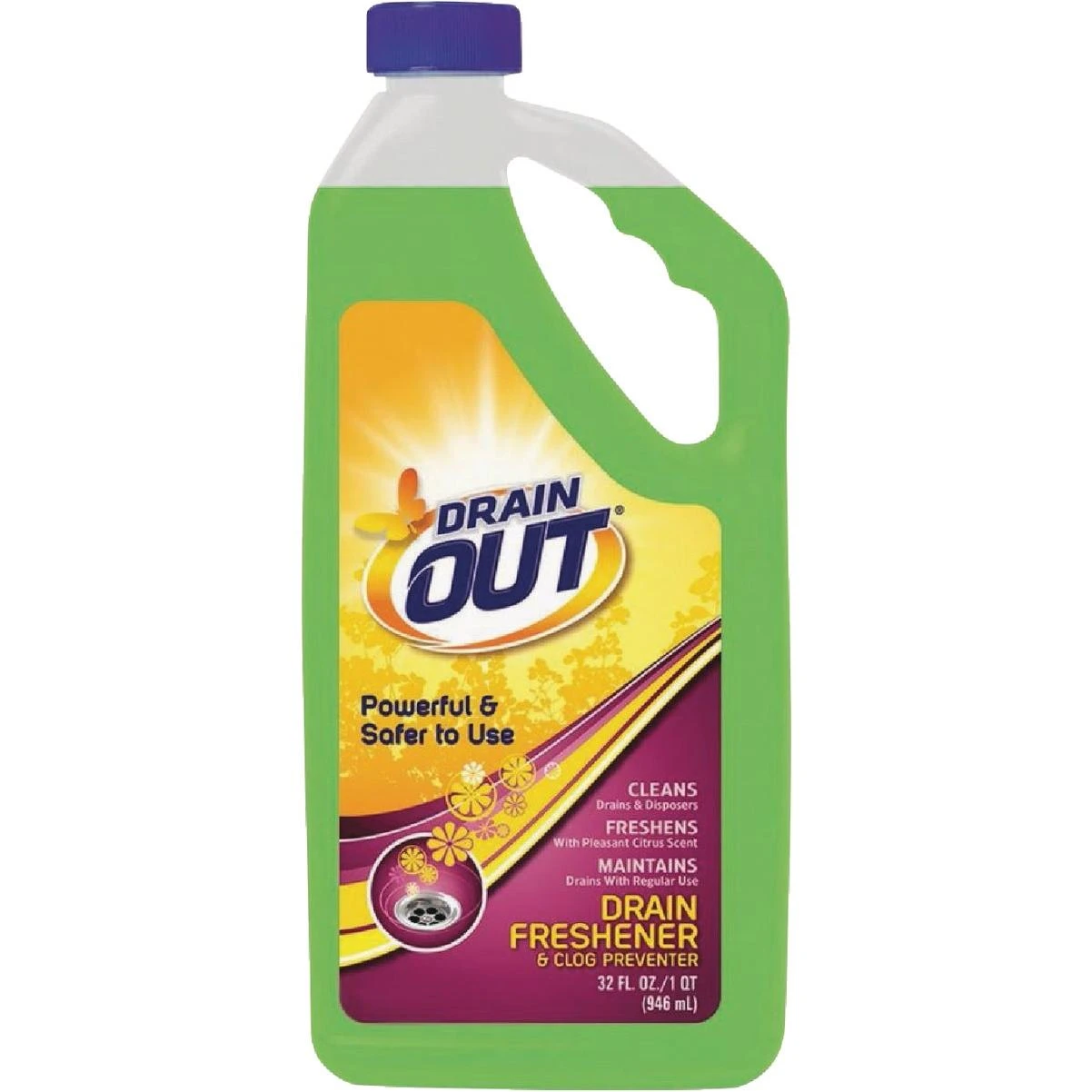 Drainout 32 Oz. Liquid Drain Freshener & Clog Preventer