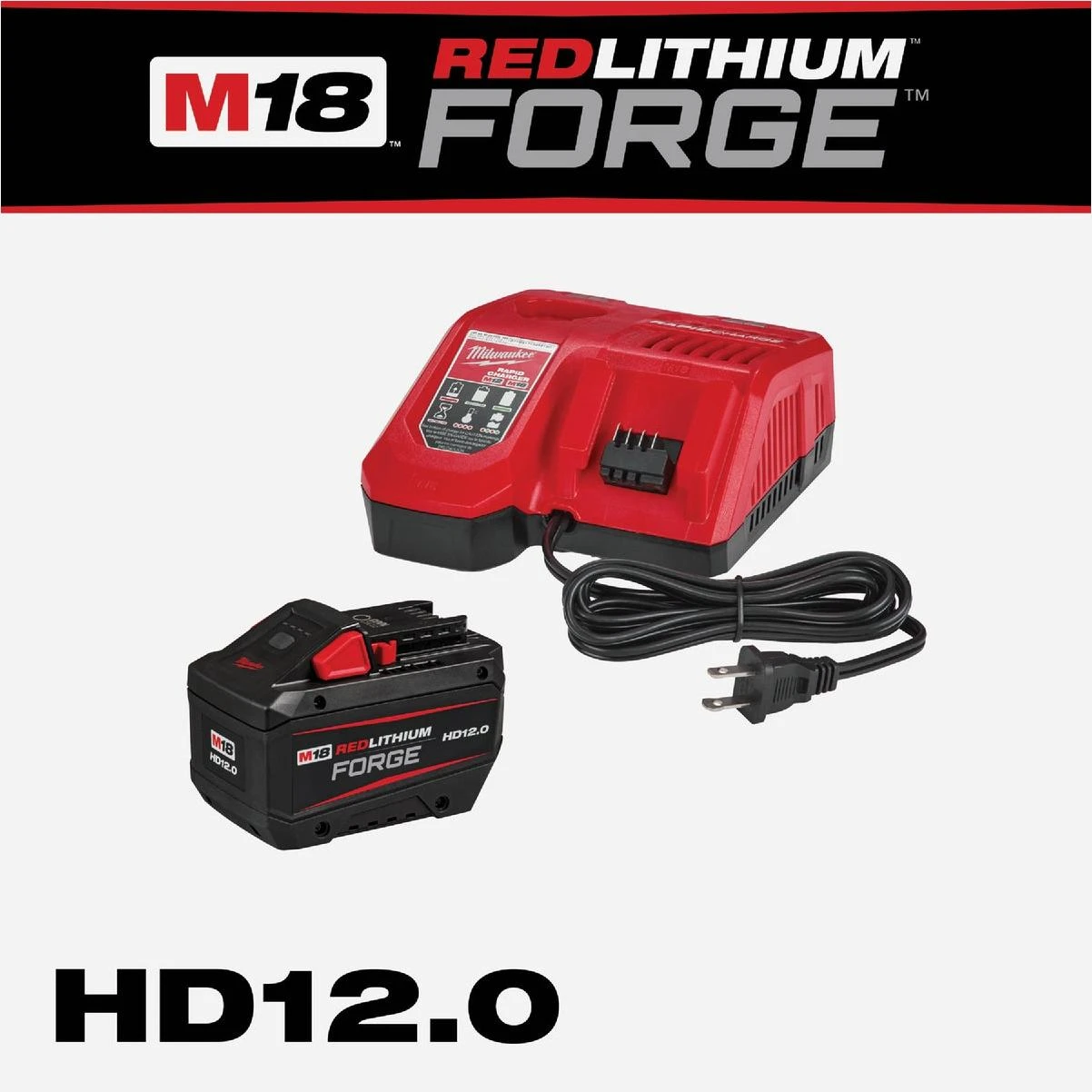 M18 Redlithium Forge Lithium-ion High Output Hd 12.0 Ah Battery Pack & Charger Starter Kit