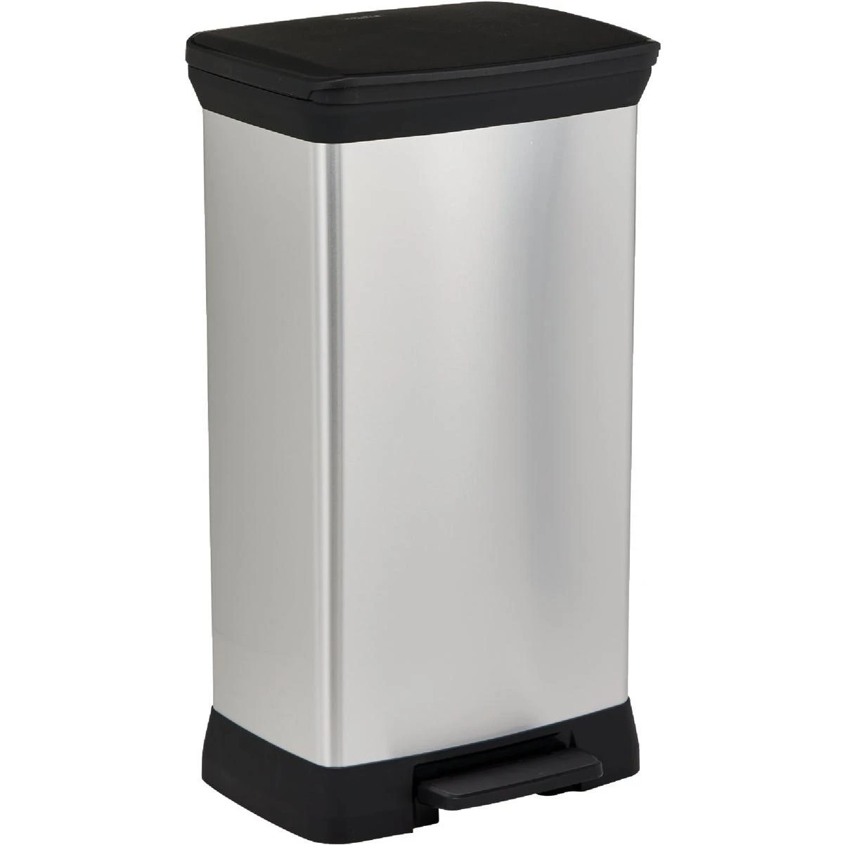 Deco 13-gallon Trash Bin – Stainless Steel Look, Soft-close & Hands-free Lid