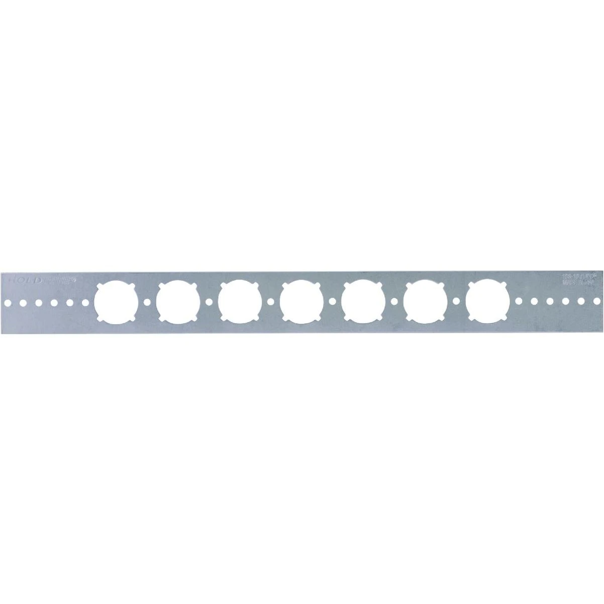 Pexrite 20 In. Galvanized Flat Bracket With Keyed Holes For 1/2 In., 3/4 In. Or 1 In. Pipe