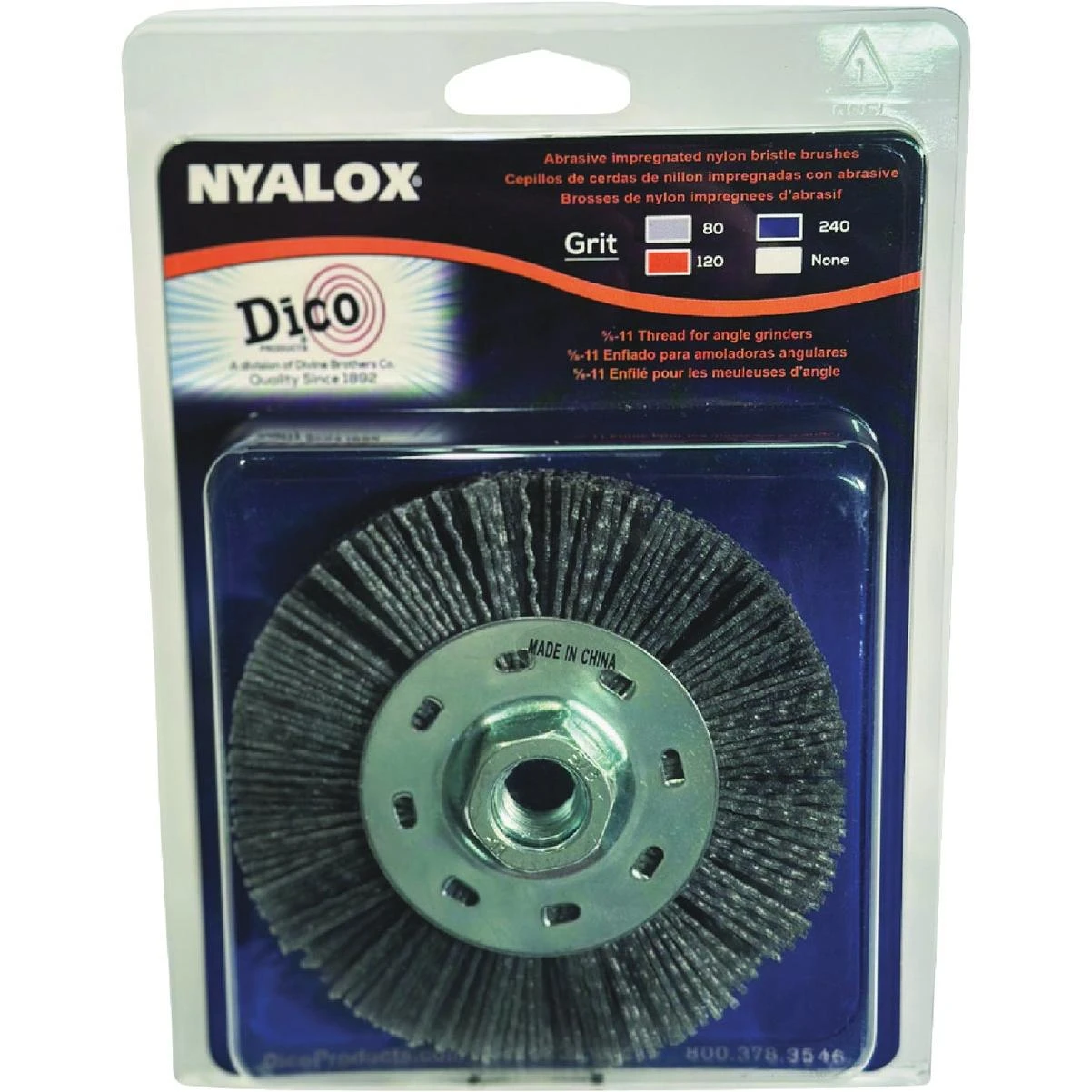 Nyalox 4-1/2 In. Coarse Gray Angle Grinder Wheel Brush