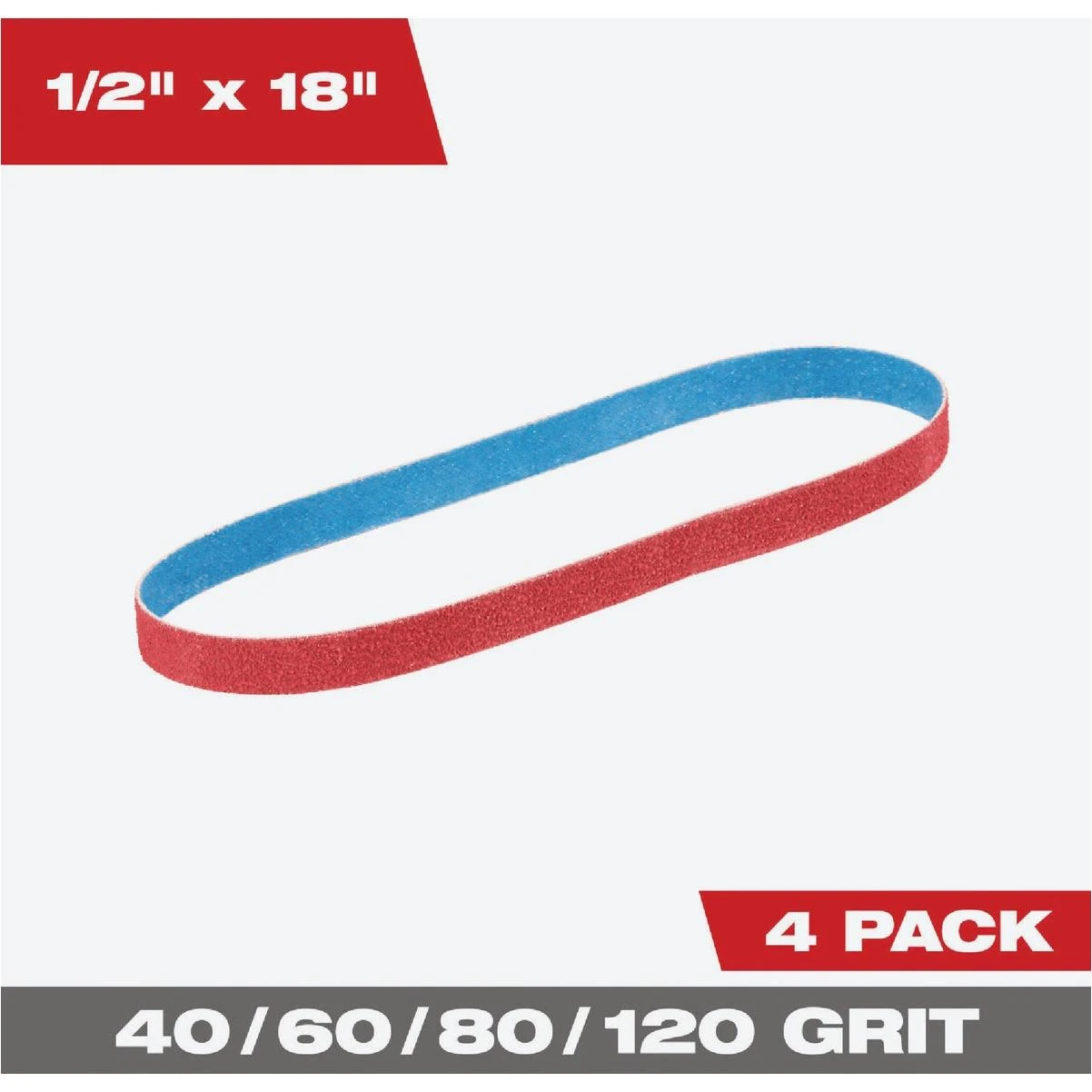 1/2 In. X 18 In. 40/60/80/120 Grit Bandfile Variety Pack (4-pack)