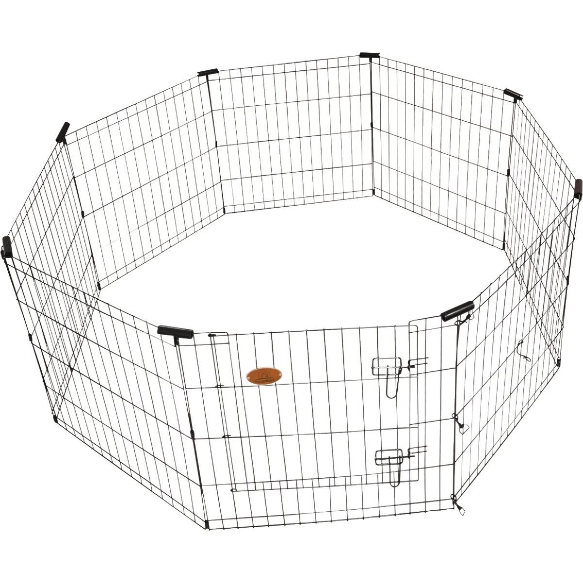 30 In. H. X 24 In. W. Black Steel 8-panel Exercise Pen