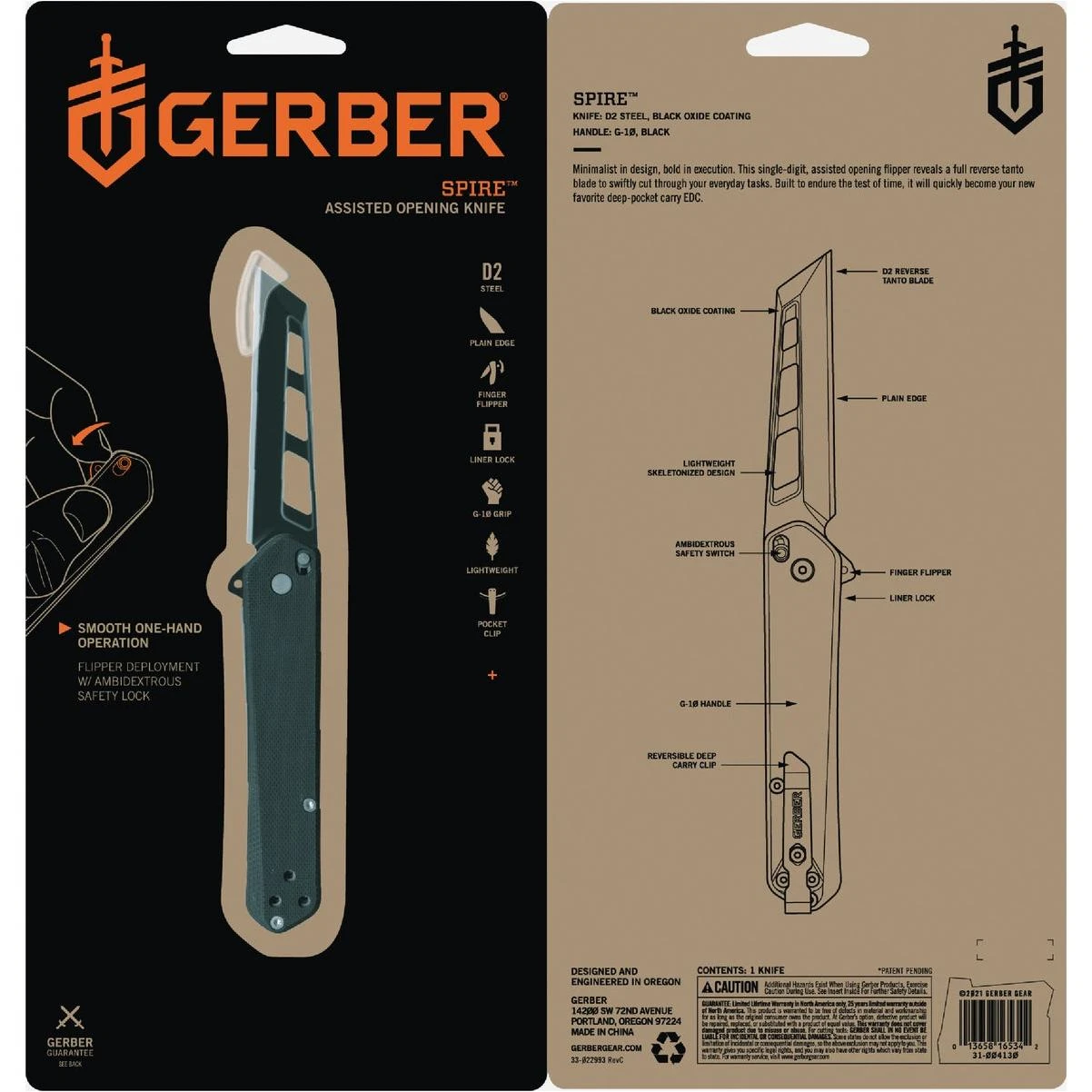 Spire 2.93 In. Assisted Opening Knife