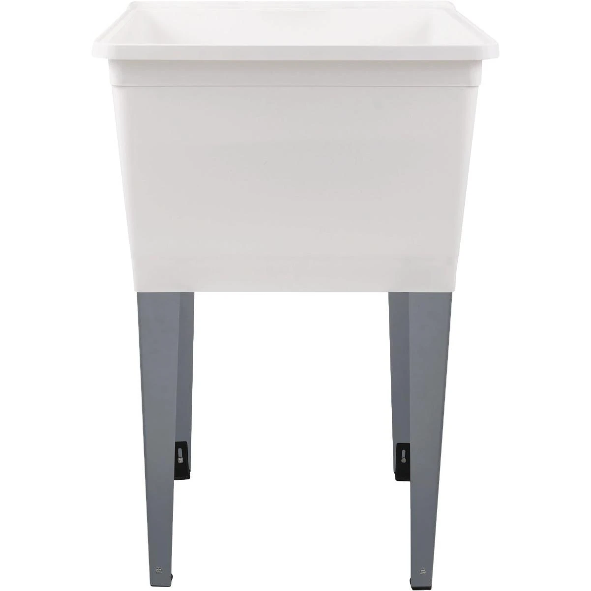 21-gallon White Utility Tub With Gray Steel Legs