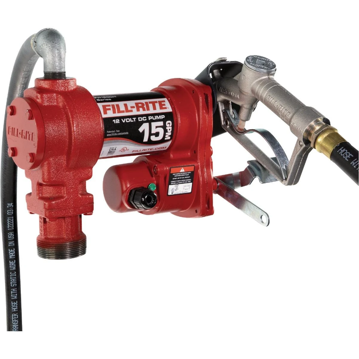 12v Dc 15 Gpm Fuel Transfer Pump With Nozzle