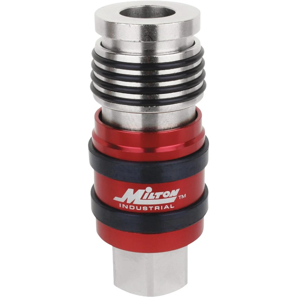 2-in-1 Universal Safety Exhaust Quick-connect Industrial Coupler, 1/2 Body, 1/2 Fnpt