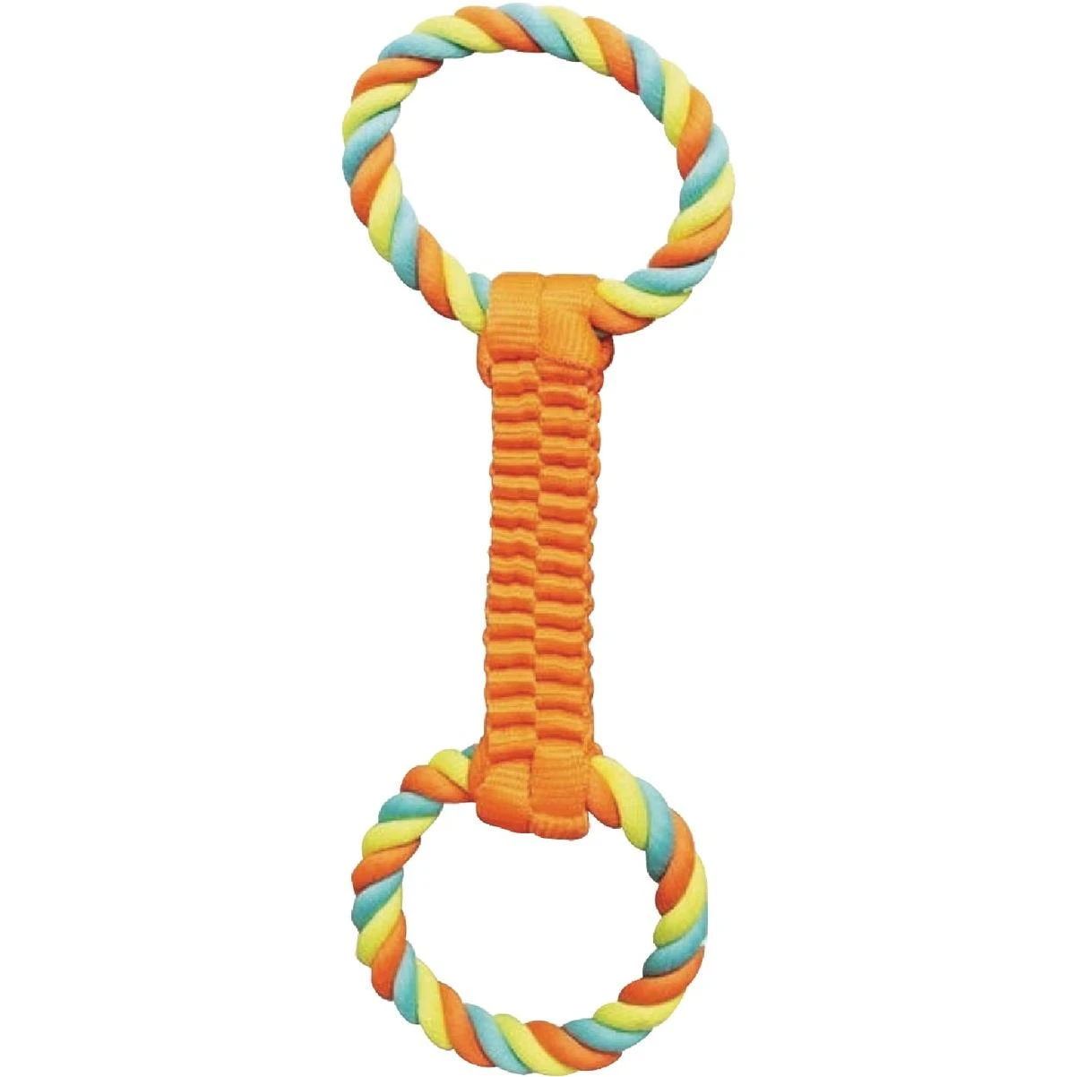 Chomper Ballistic Weave With Rope Tug Dog Toy