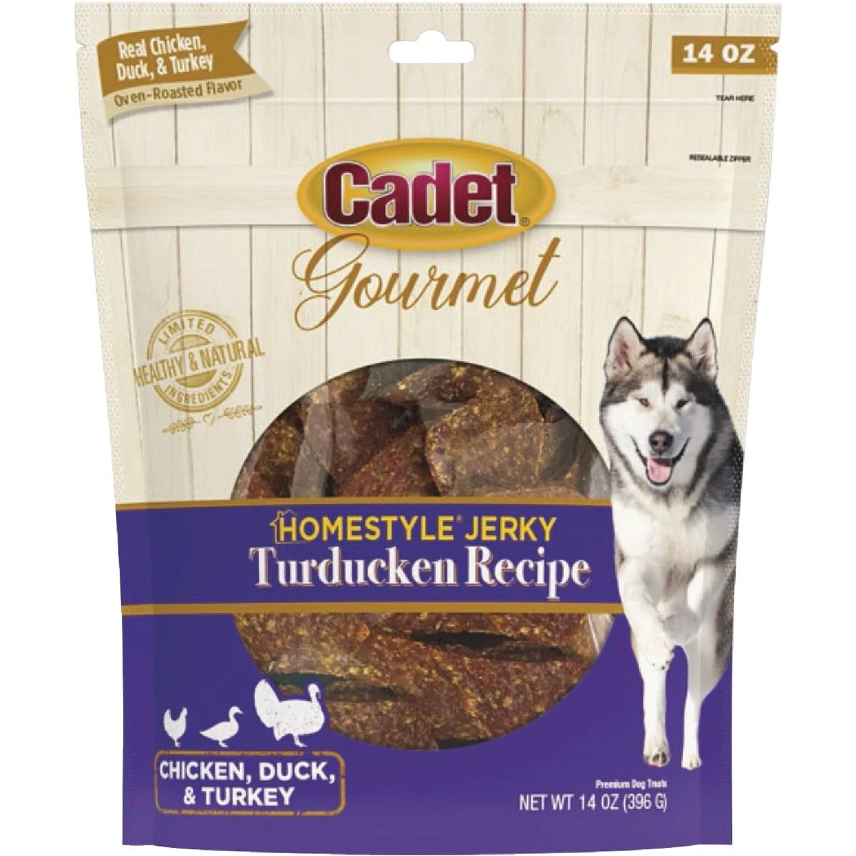 Gourmet 14 Oz. Homestyle Jerky Turducken Recipe Dog Treat