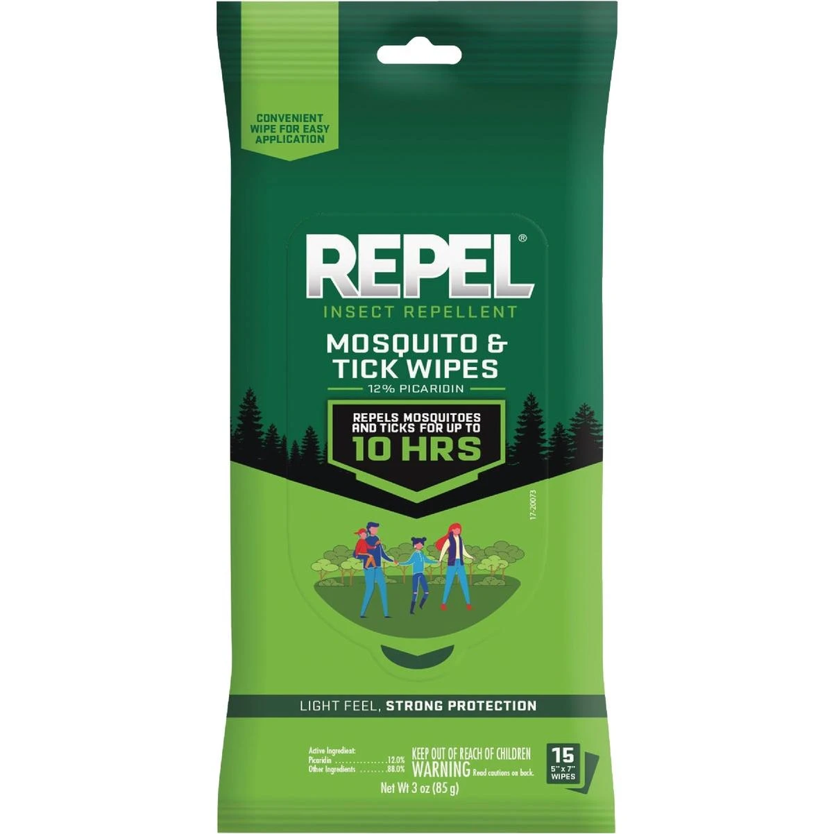 Mosquito & Tick Repellent Wipes (15-pack)