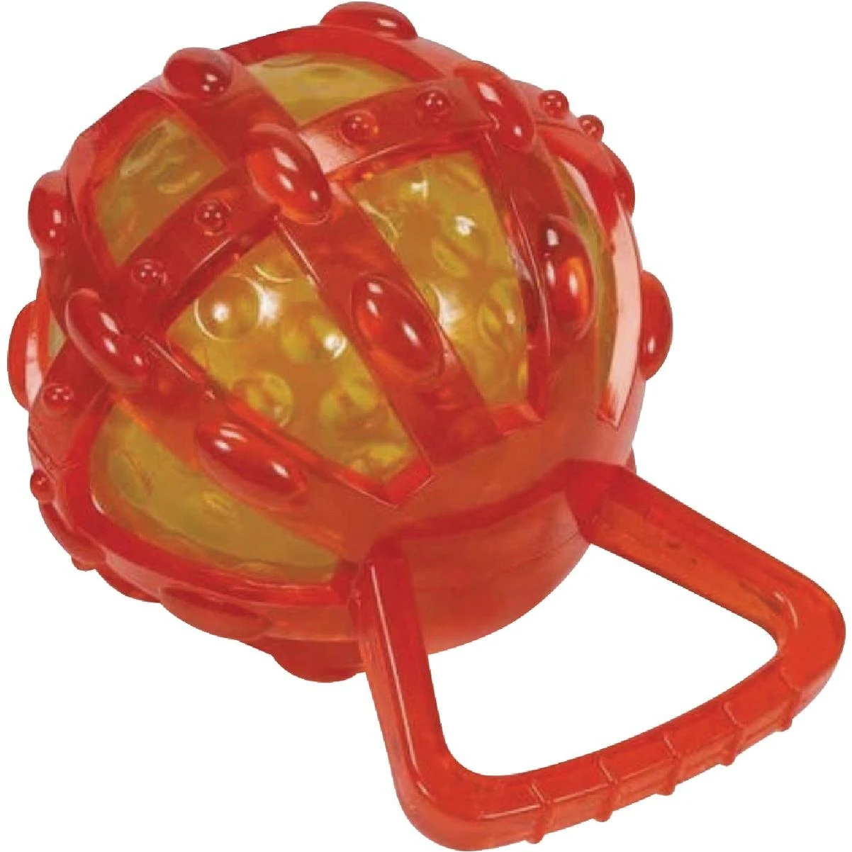 Chomper Tpr Cage With Transparent Ball Dog Toy