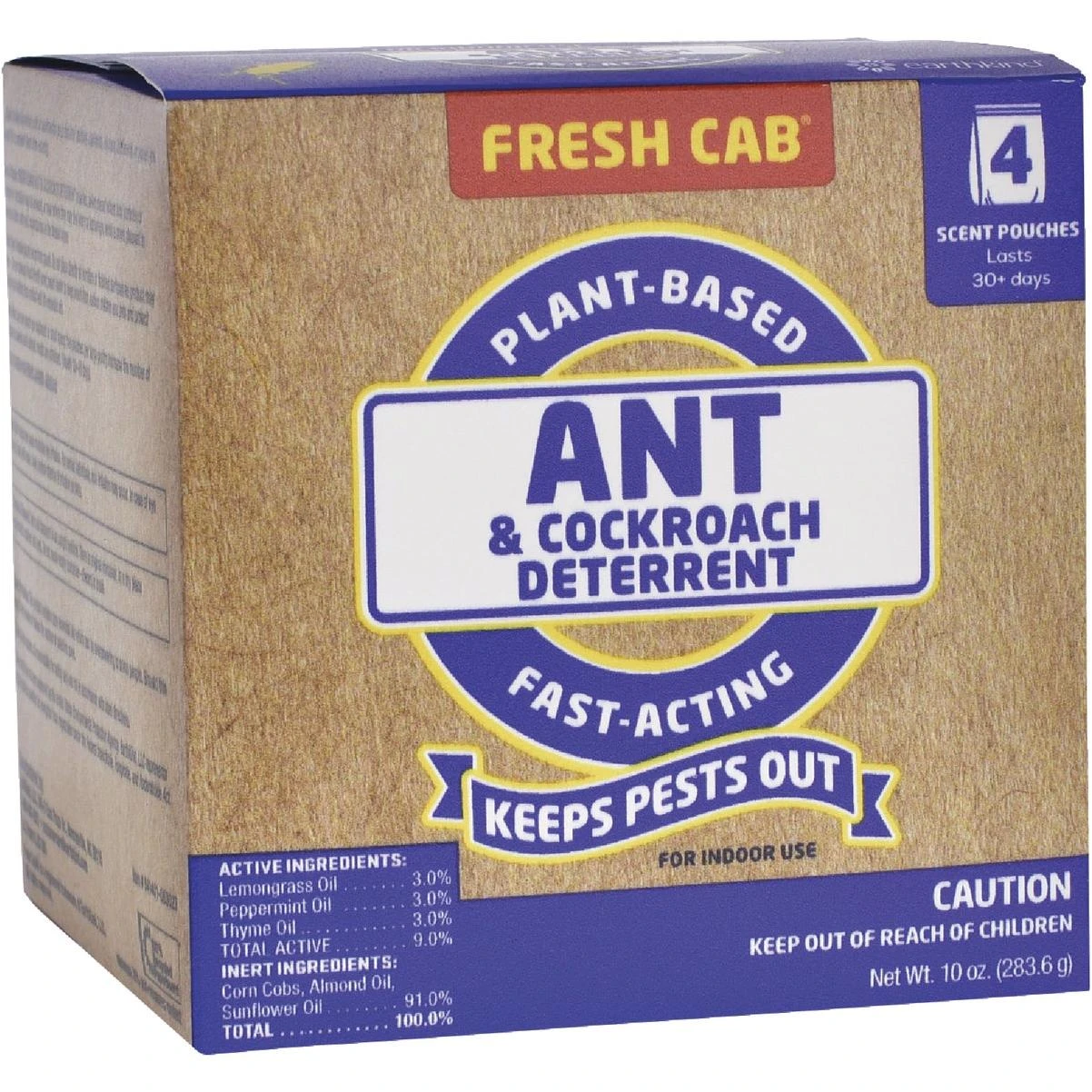 Earthkind Fresh Cab Ant & Cockroach Deterrent (4-pack)