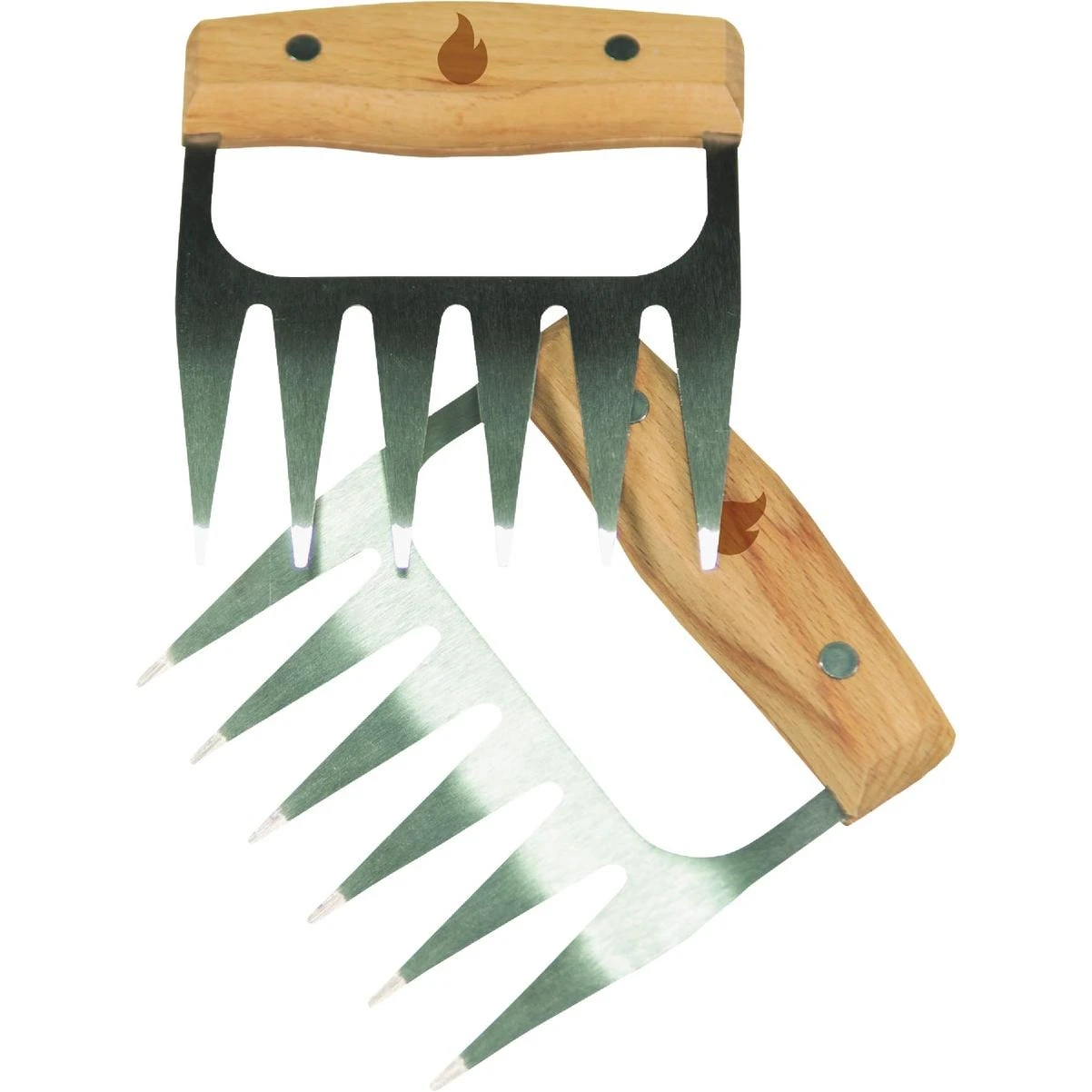 Pork Pullers, Solid Wood With Stainless Steel