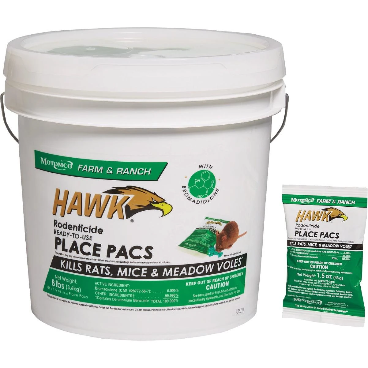 8 Lb. Rats, Mice, & Meadow Voles Place Pacs