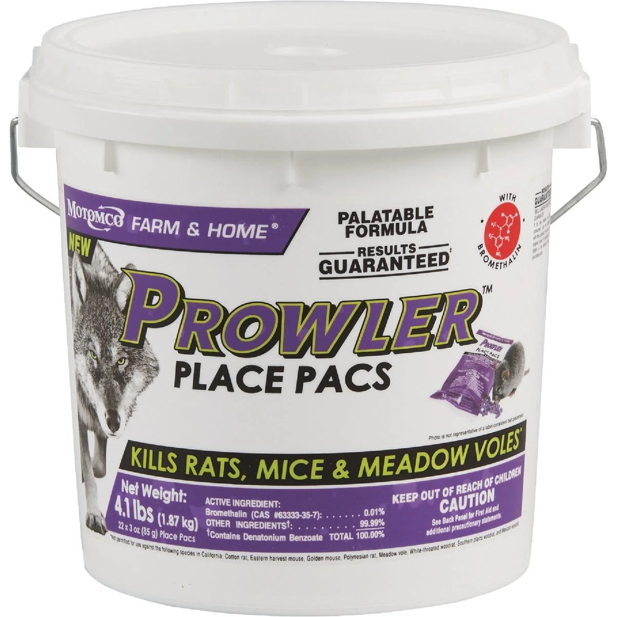 4.1 Lb. Rats, Mice, & Meadow Voles Place Pacs