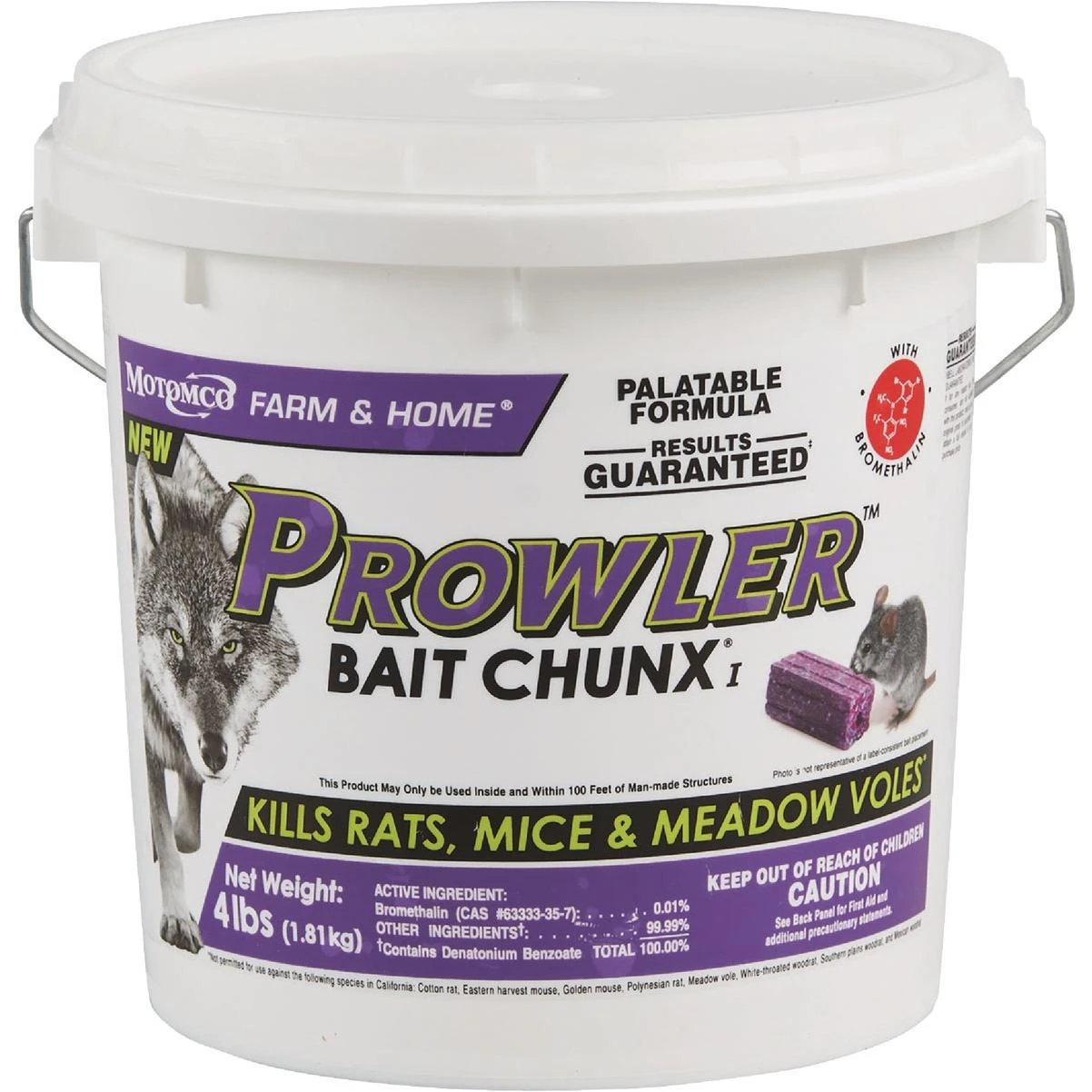 4 Lb. Rats, Mice, & Meadow Voles Bait Chunx
