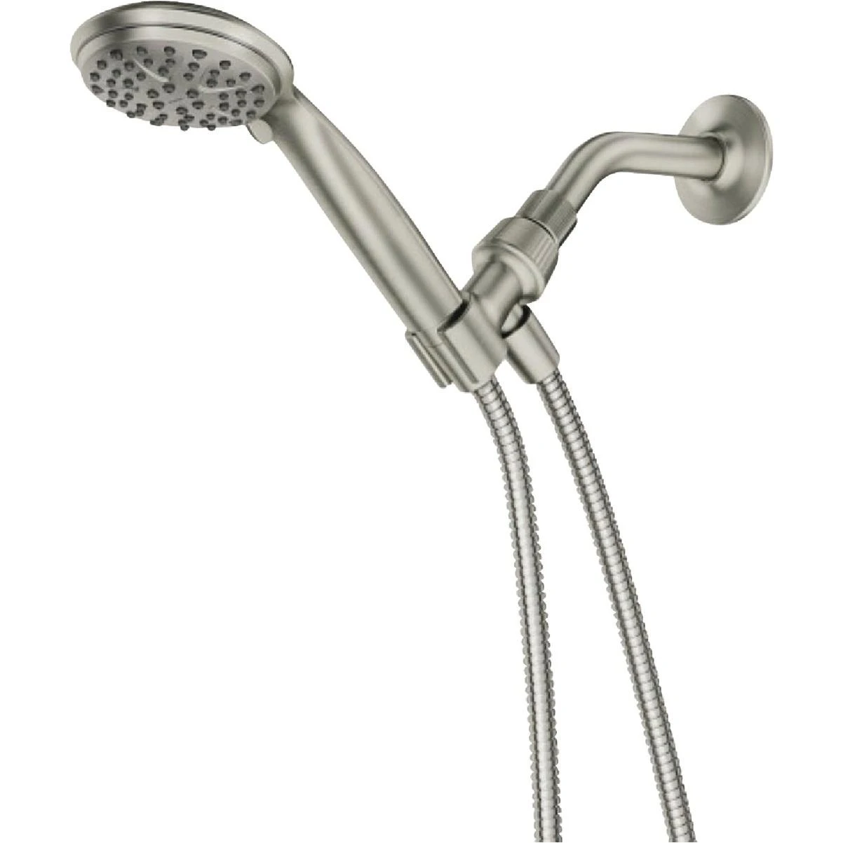Spot Resistant Brushed Nickel 6-function 4 In. Dia. Spray Head Handheld Shower