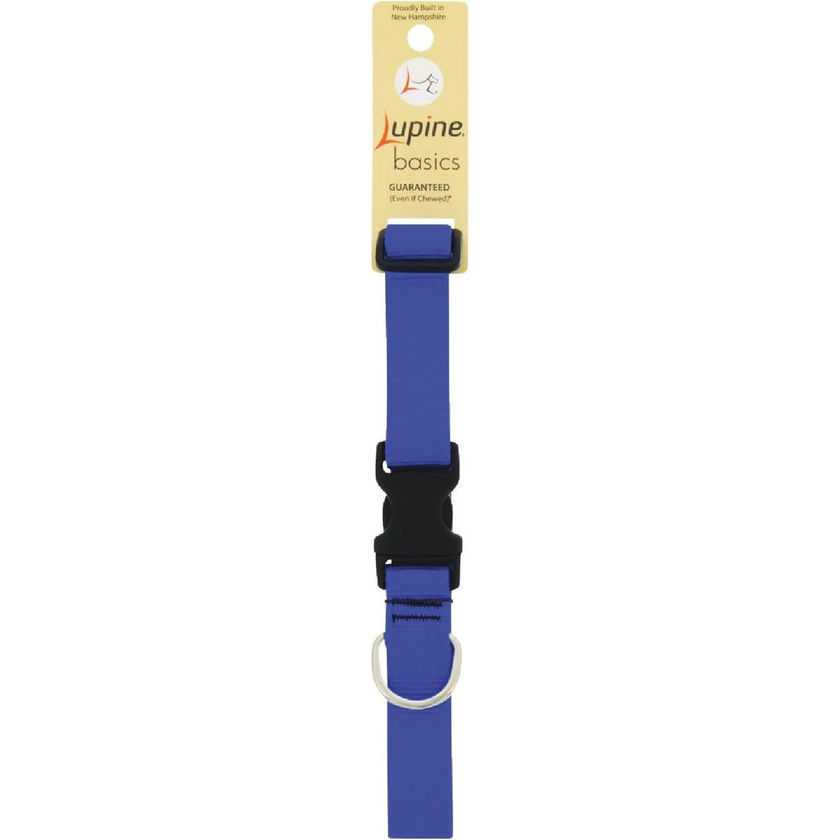 1 In. Traditional Solid Blue 12 To 20 In. Adjustable Collar