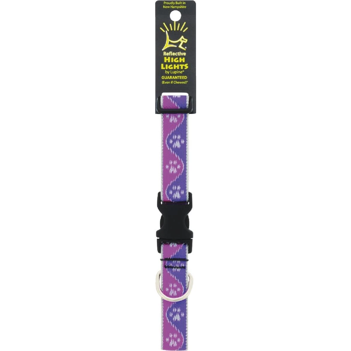Hl 1 In. Reflective Pink Paws 12 To 20 In. Adjustable Collar