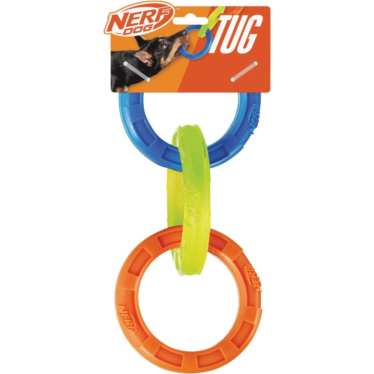 Nerf Dog 10.5-inch Tpr 3-ring Tug Toy