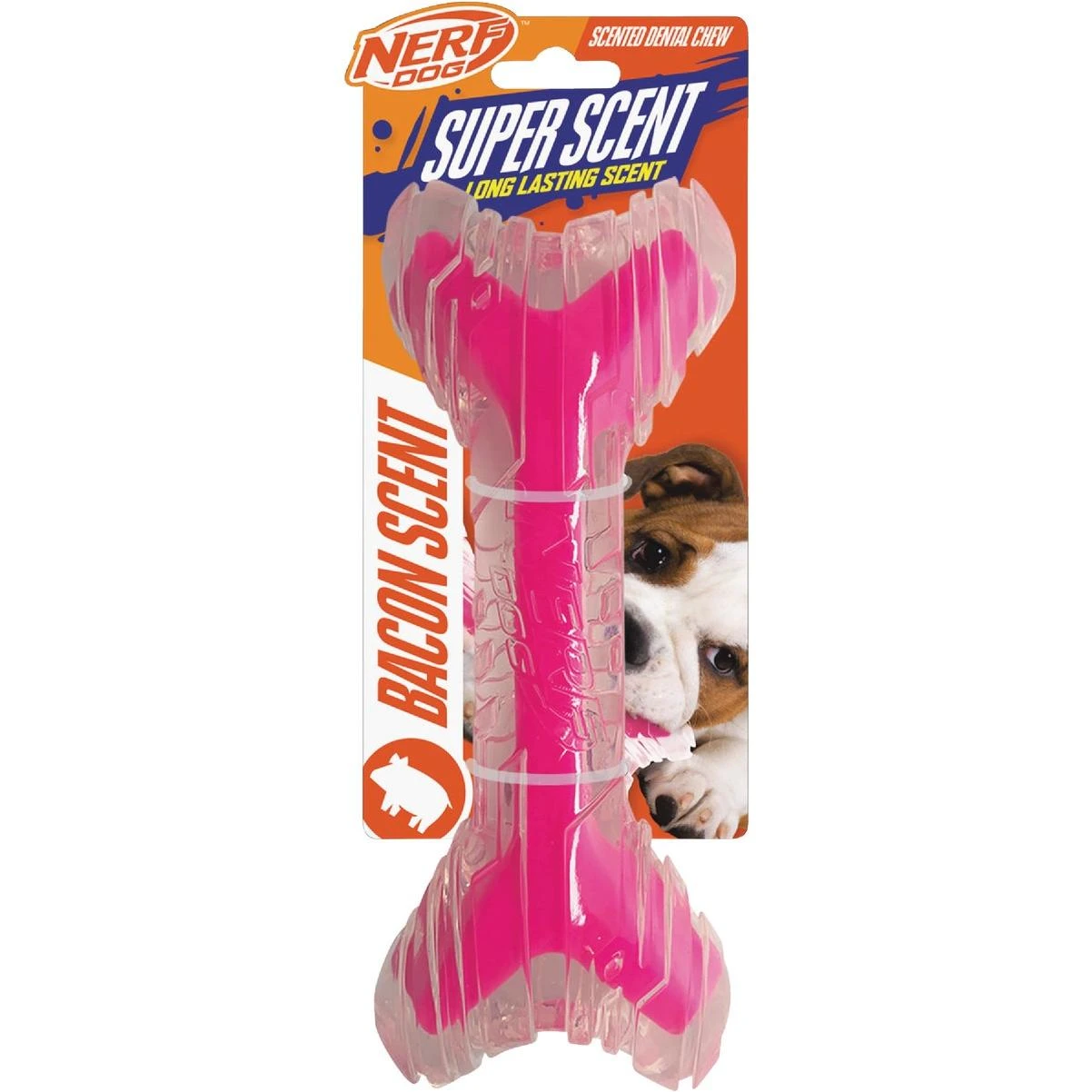 9 In. Tpr/pp Scented Bacon Super Scent Bone Solid Core