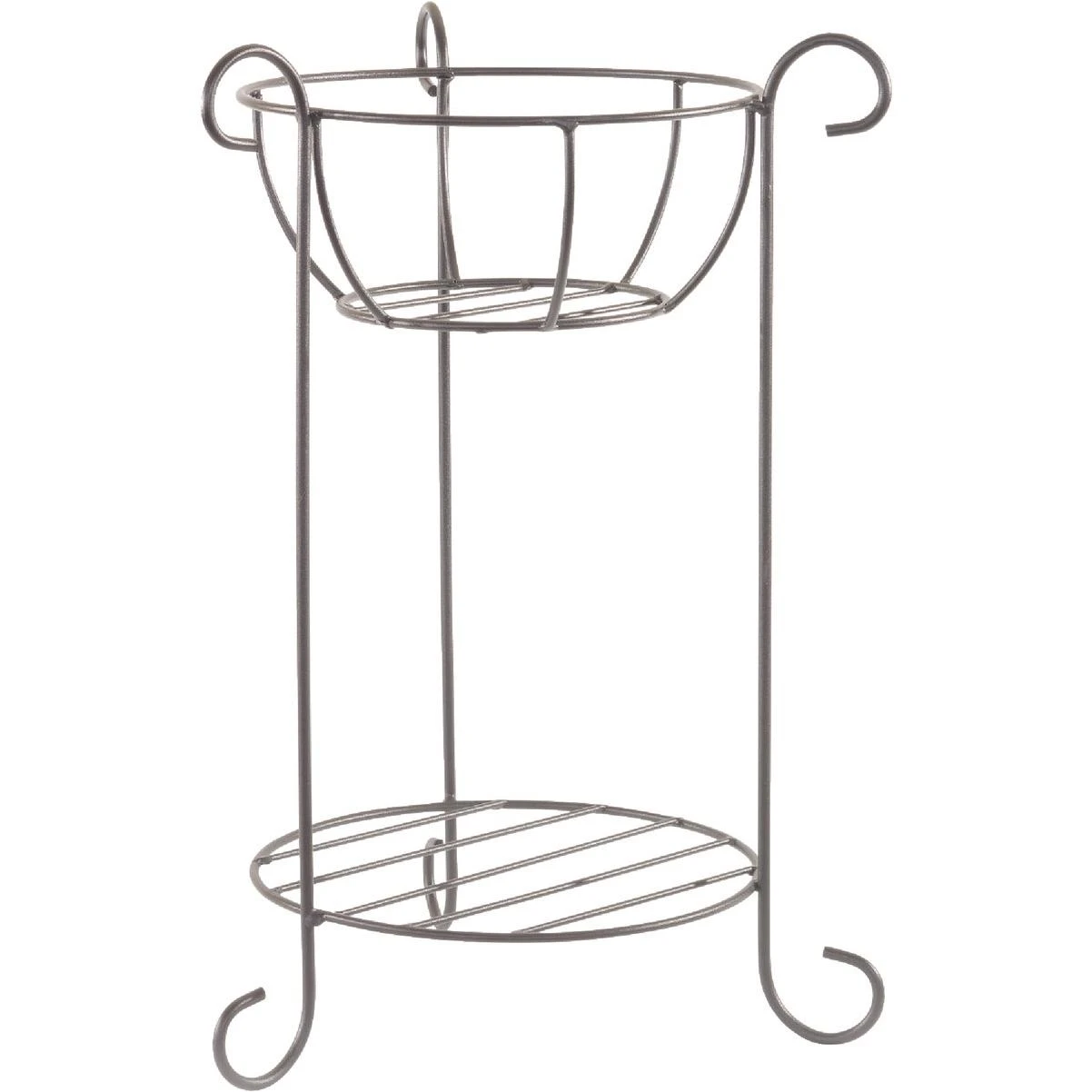24 In. H. Black Powder Coated Steel Plant Stand
