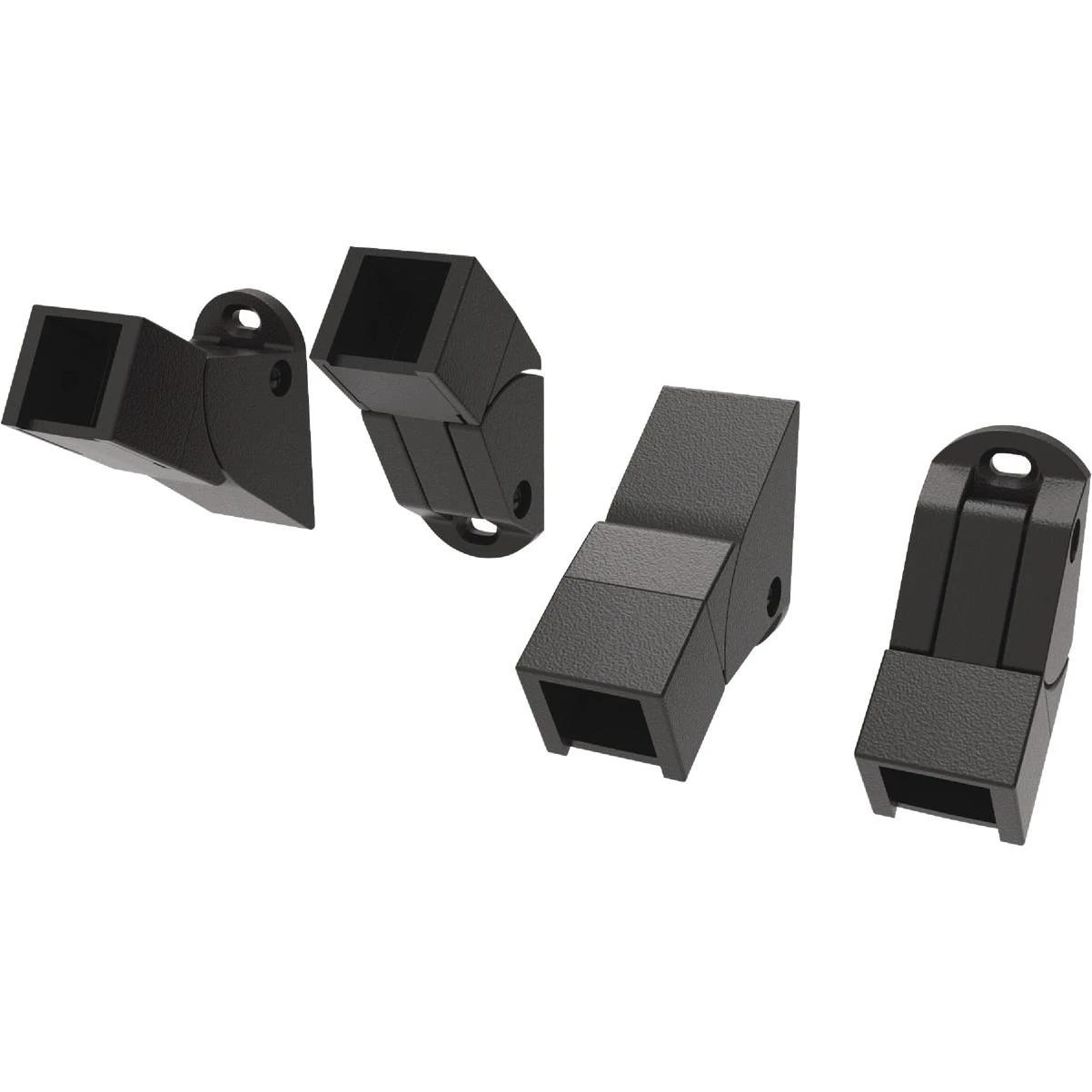 Fe26 Black Sand Galvanized Steel Simplified Stair Bracket (4-piece)
