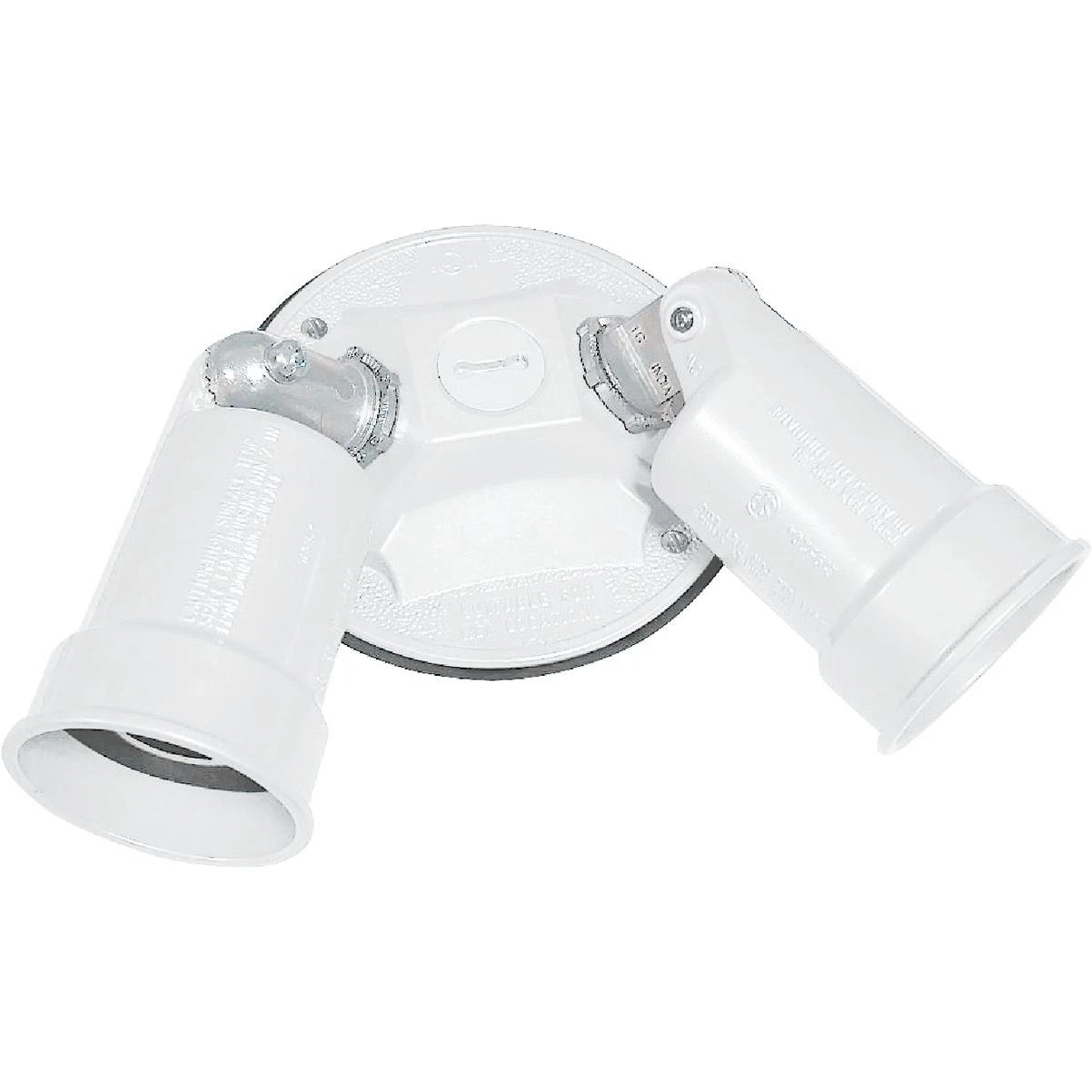 Par38 2-head Round White Weatherproof Lamp Holder