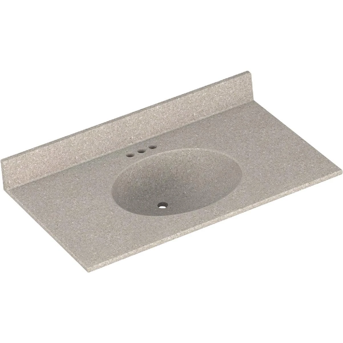 Oasis 37 In. X 22 In. Cast Polymer Starlight Vanity Top With Oval Bowl