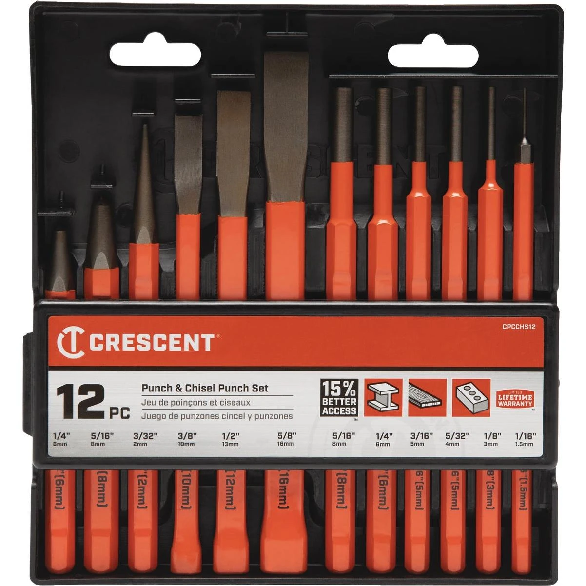 Punch & Cold Chisel Set (12-piece)