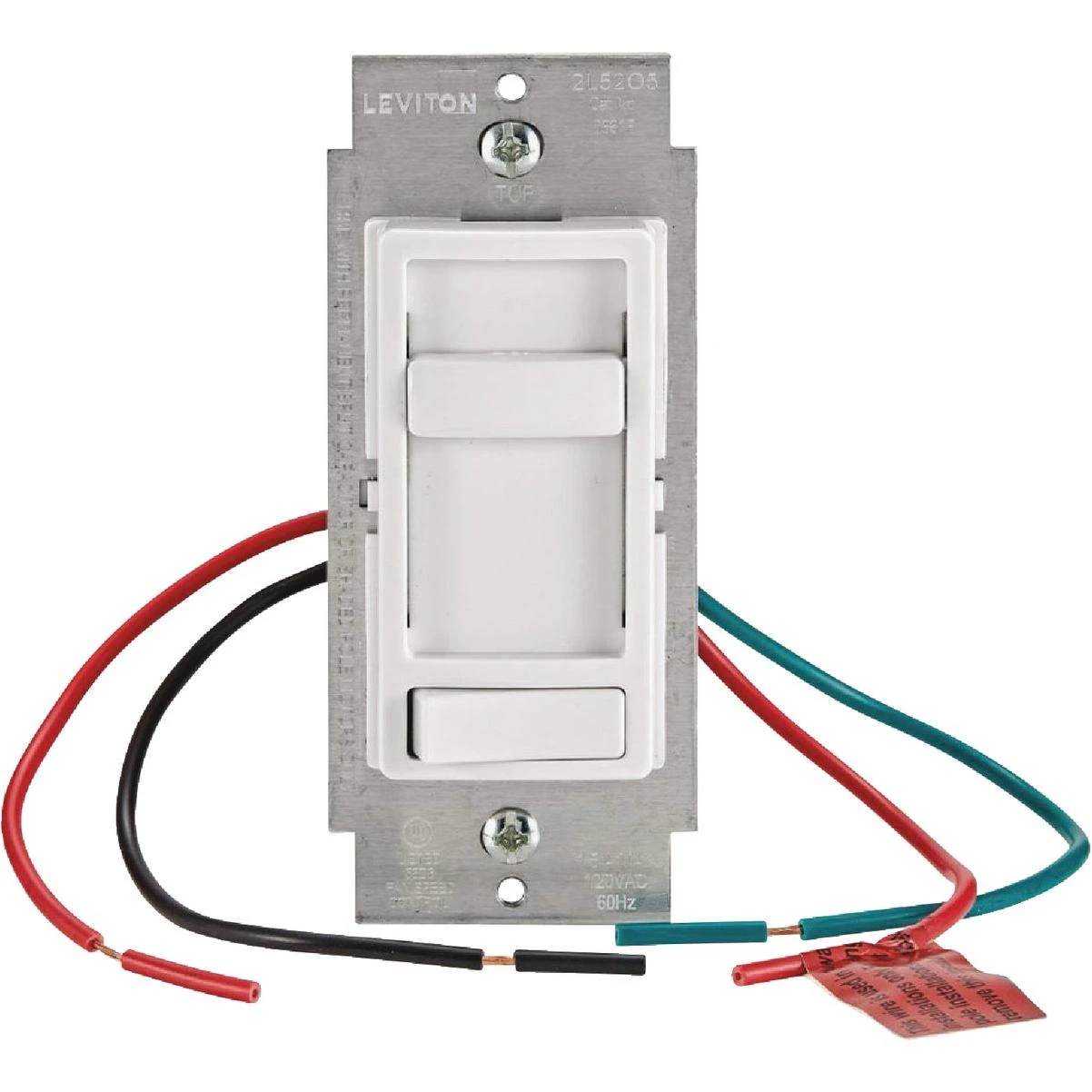 White Decora Sureslide Quiet Fan Speed Control