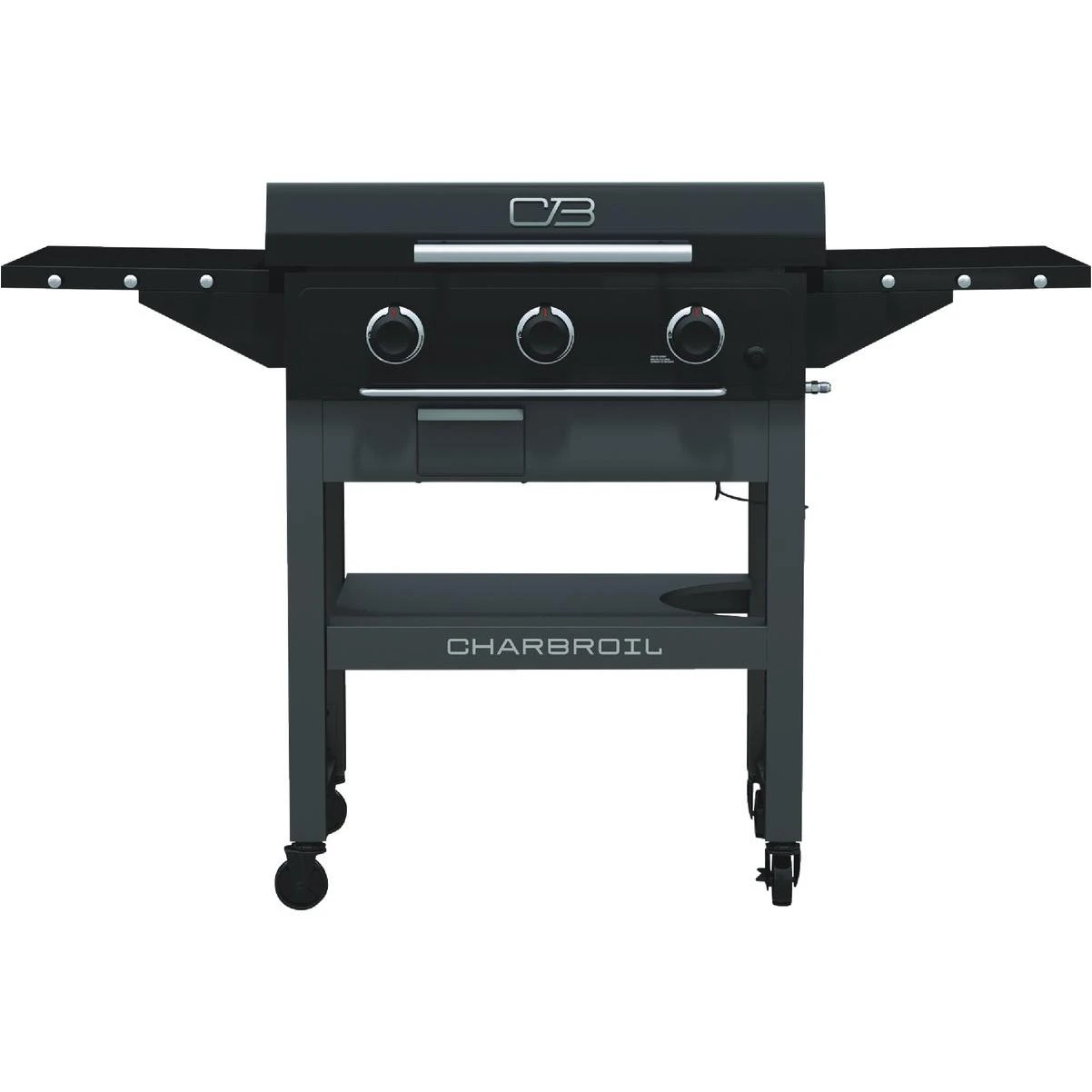 28 In. Xl Performance Series Propane Gas Griddle With Cart 3 Burner Flat Top Grill, Black