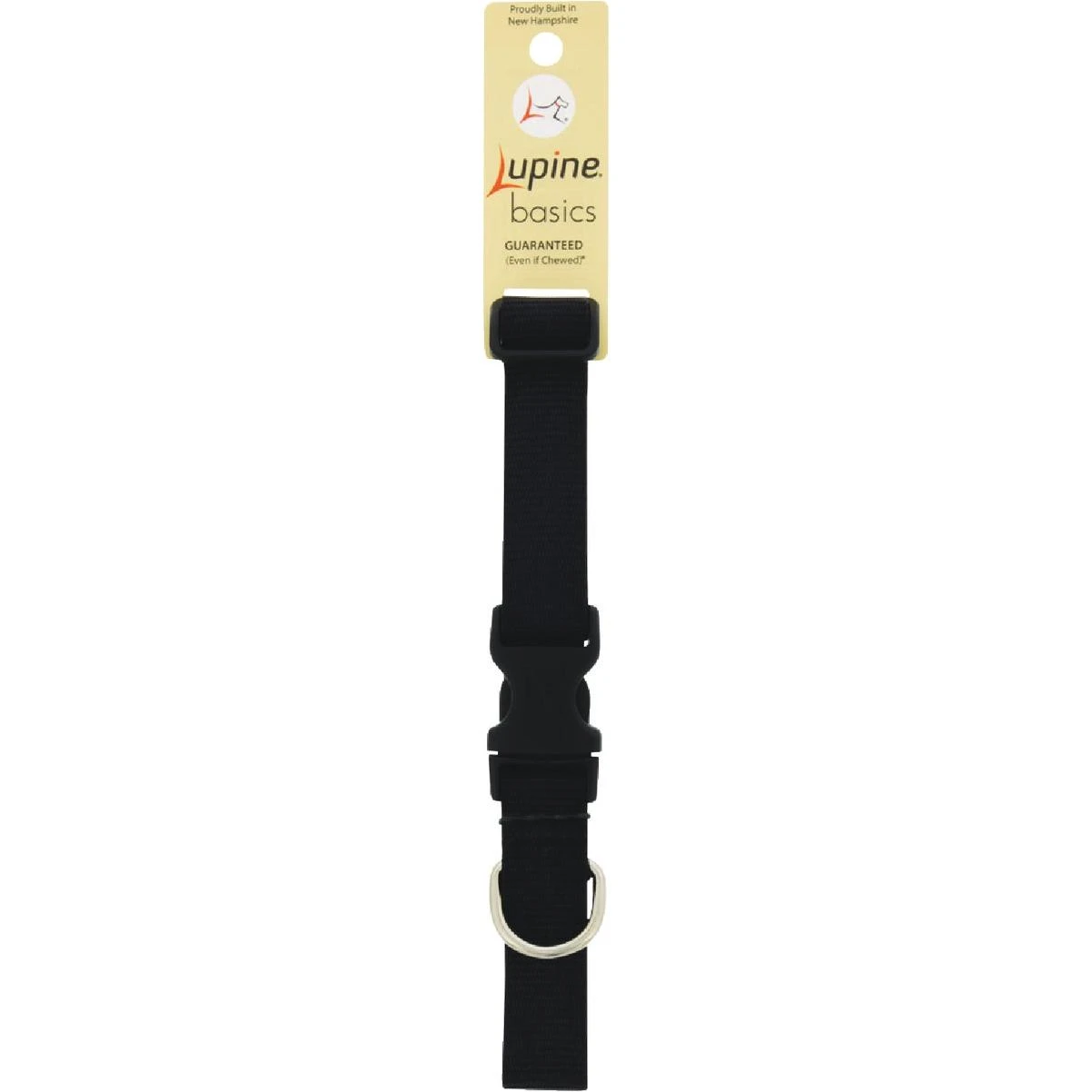 1 In. Traditional Solid Black 12 To 20in. Adjustable Medium Dog Collar