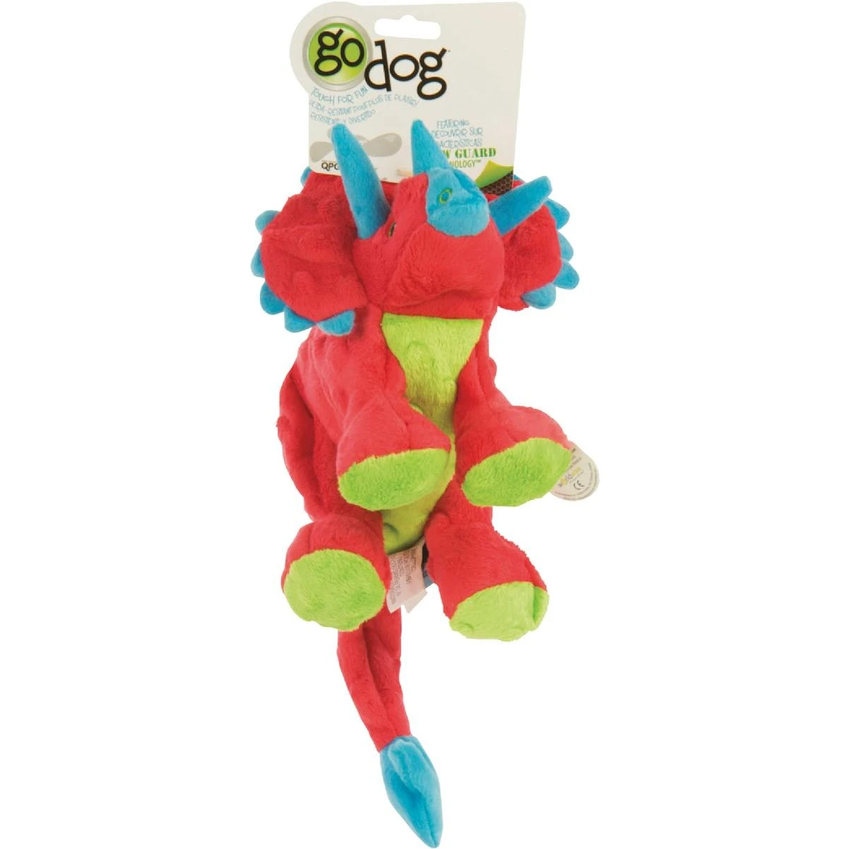 Dinos Frills Large Red Squeaky Plush Dog Toy