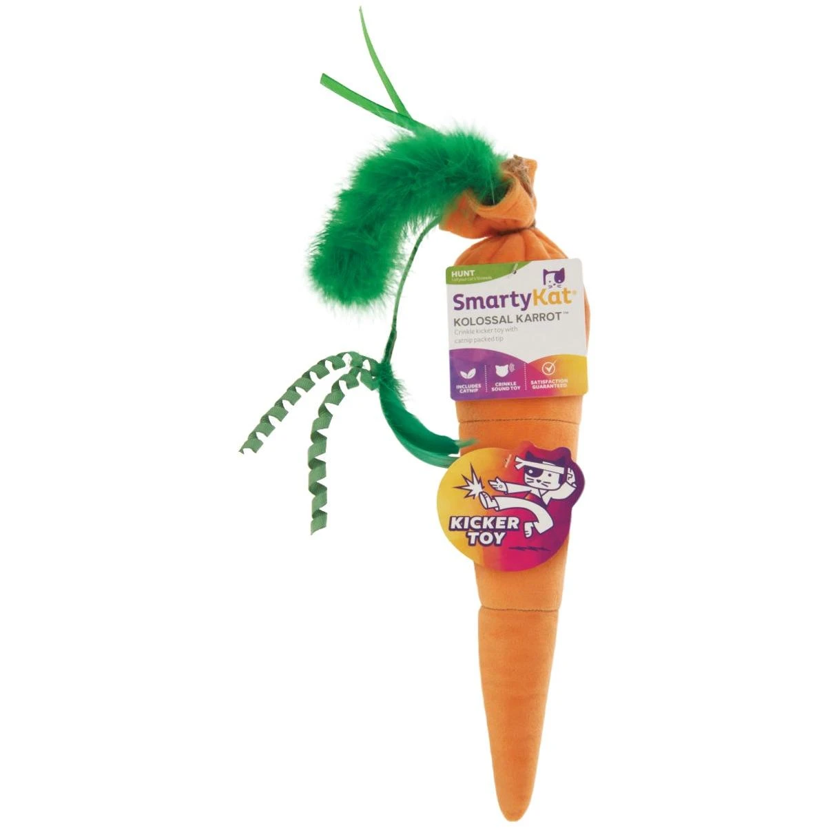 Kolossal Karrot Plush Catnip Kicker Cat Toy
