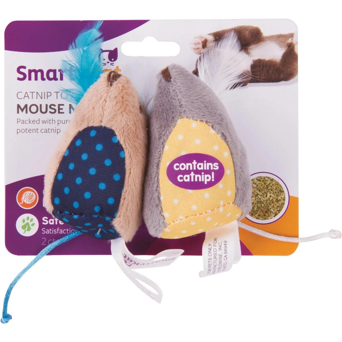 Skitter Critters Plush Catnip Mice Cat Toy (10-pack)