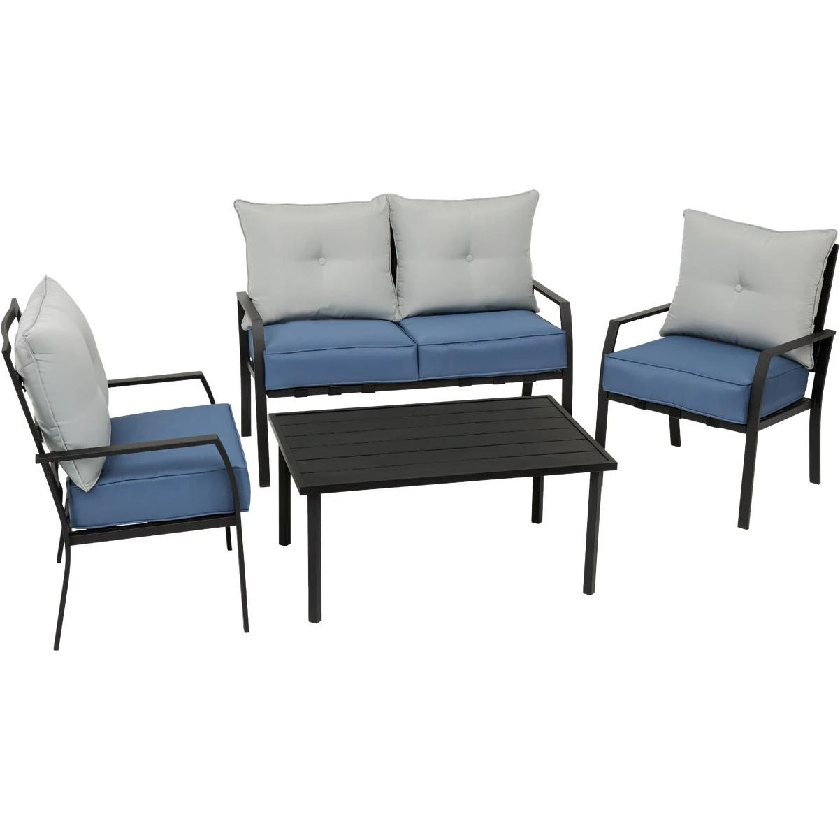 Azure 4-piece Gray Chat Set With Pfas-free Fabric