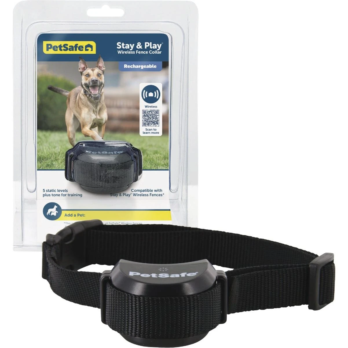 Stay & Play Rechargeable Wireless Fence Dog Collar