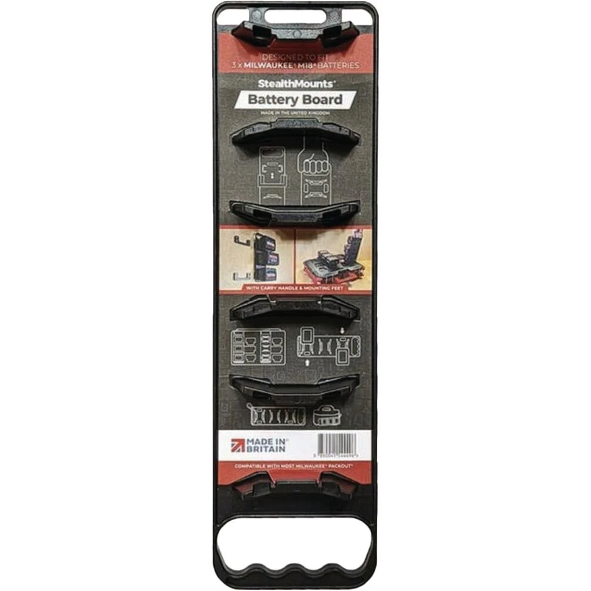 Battery Board With Handle For Milwaukee M18 Batteries