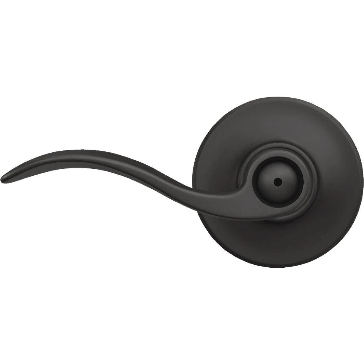 Accent Matte Black Lever Bed & Bath Lock