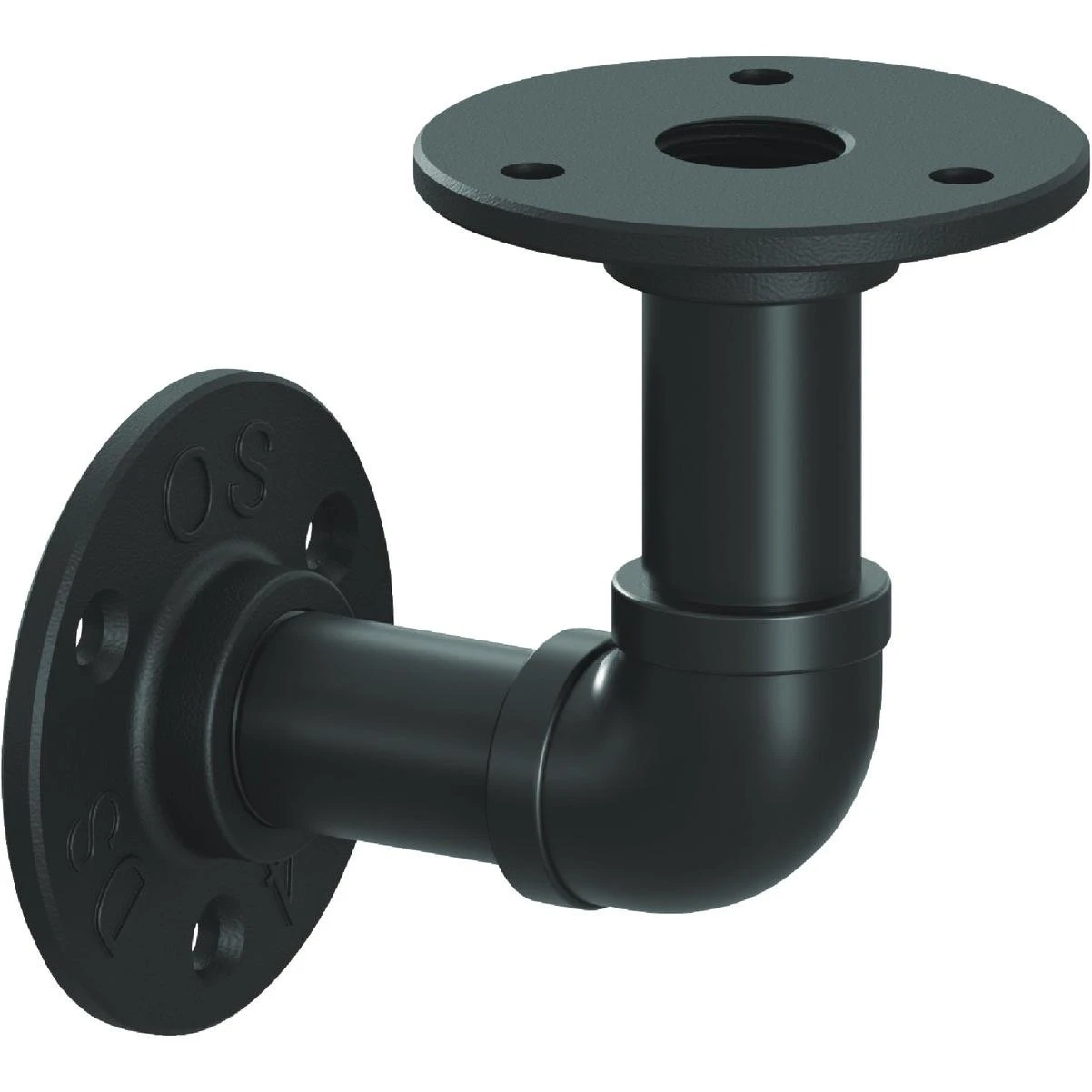 Birmingham 4 In. Black Elbow Pipe Shelf Bracket