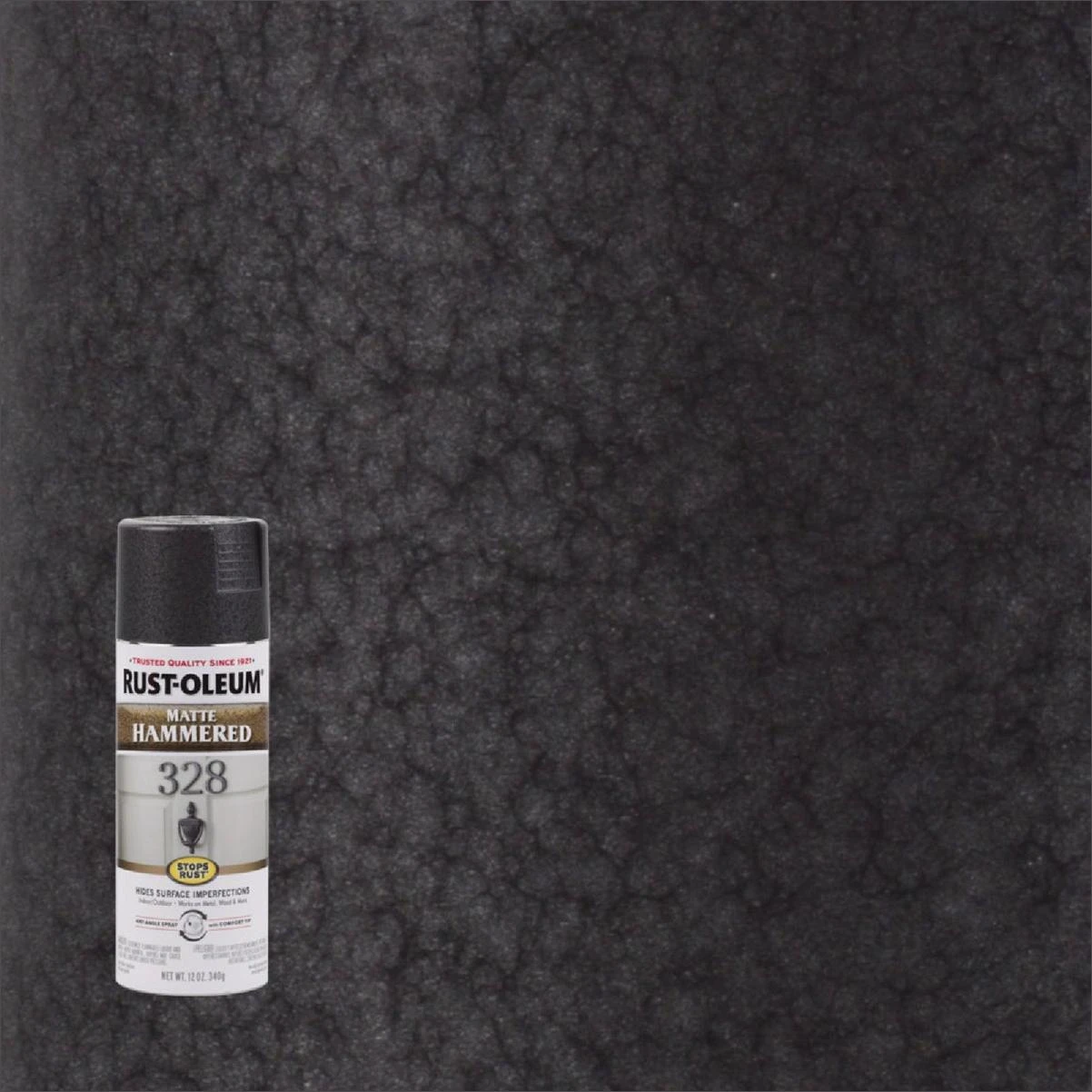 Stops Rust Matte Black 12 Oz. Hammered Spray Paint