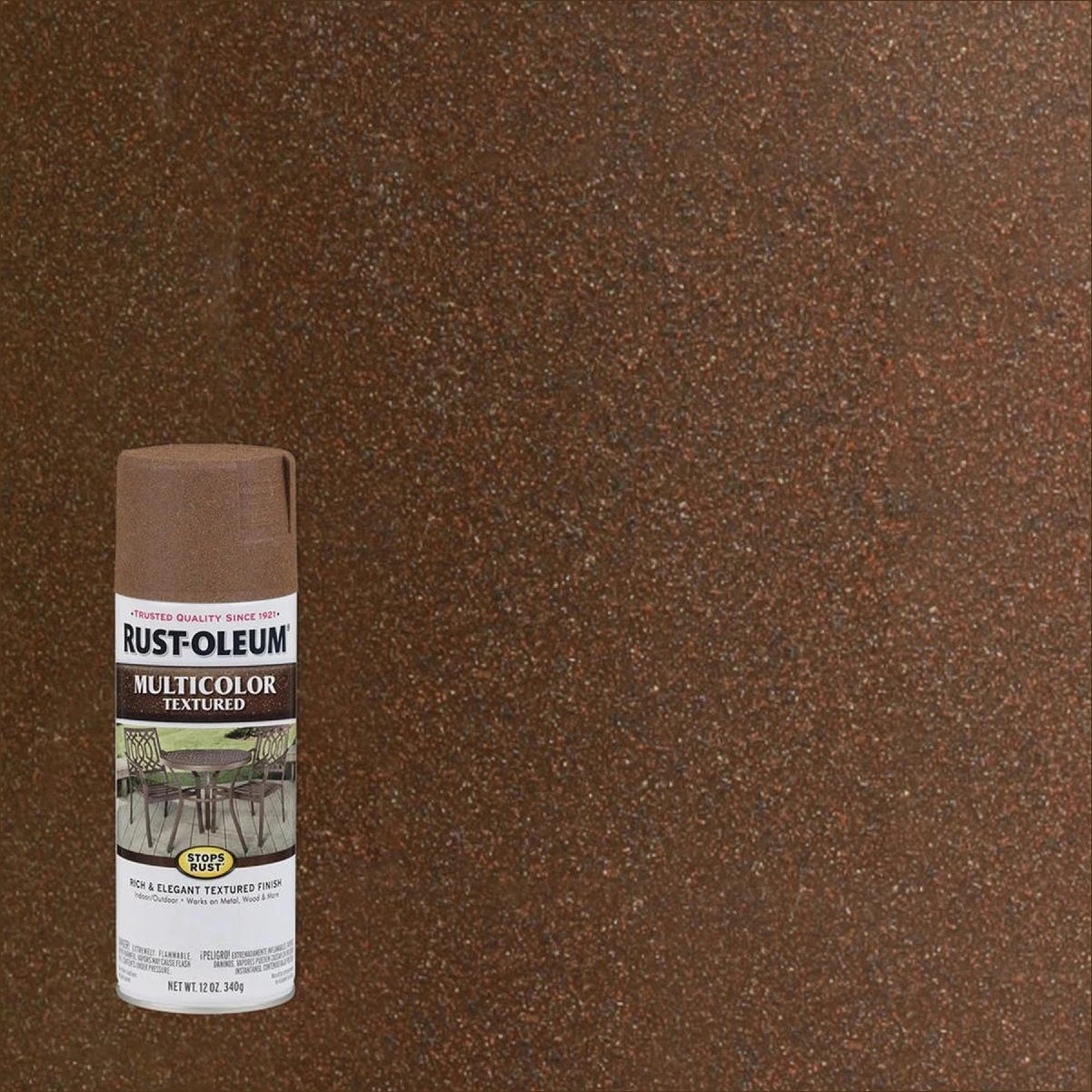 Stops Rust 12 Oz. Multicolor Textured Spray Paint, Rustic Umber