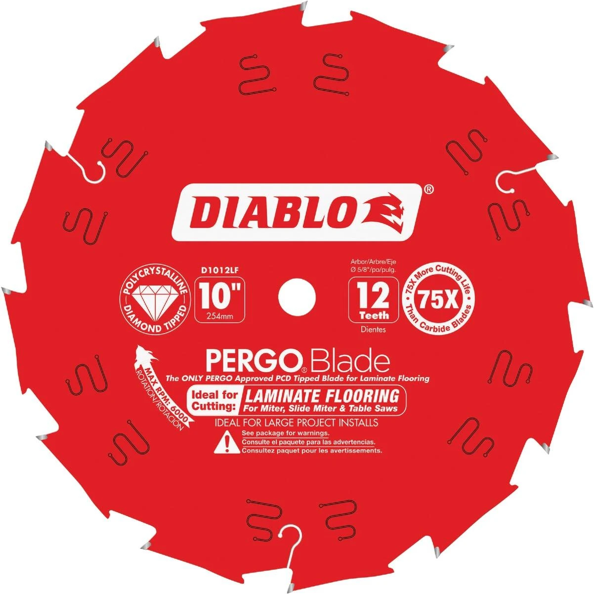 Pergoblade 10 In. 12-tooth Laminate & Wood Flooring Circular Saw Blade