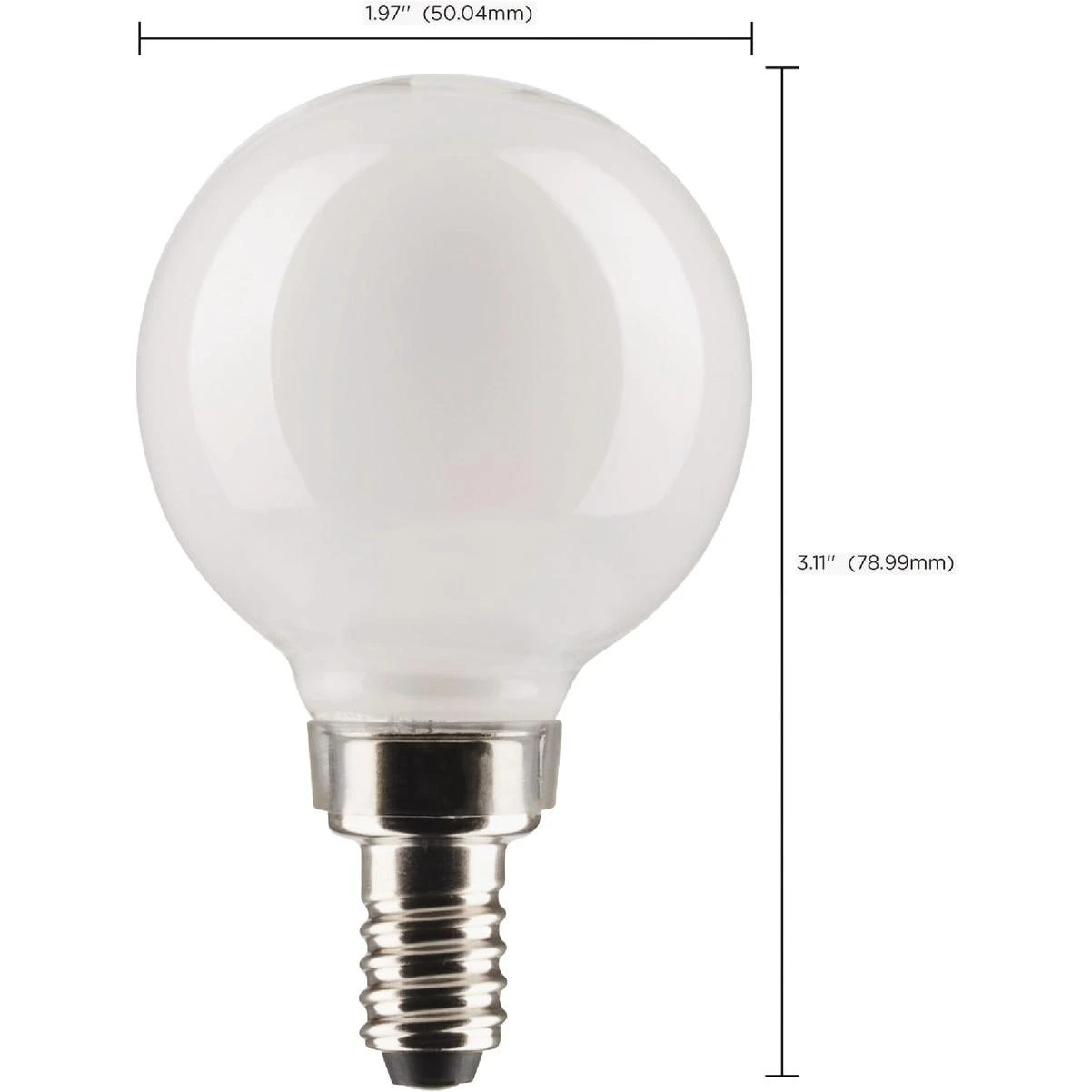 40w Equivalent G16.5 Candelabra Base 2700k Led Bulb (2-pack)