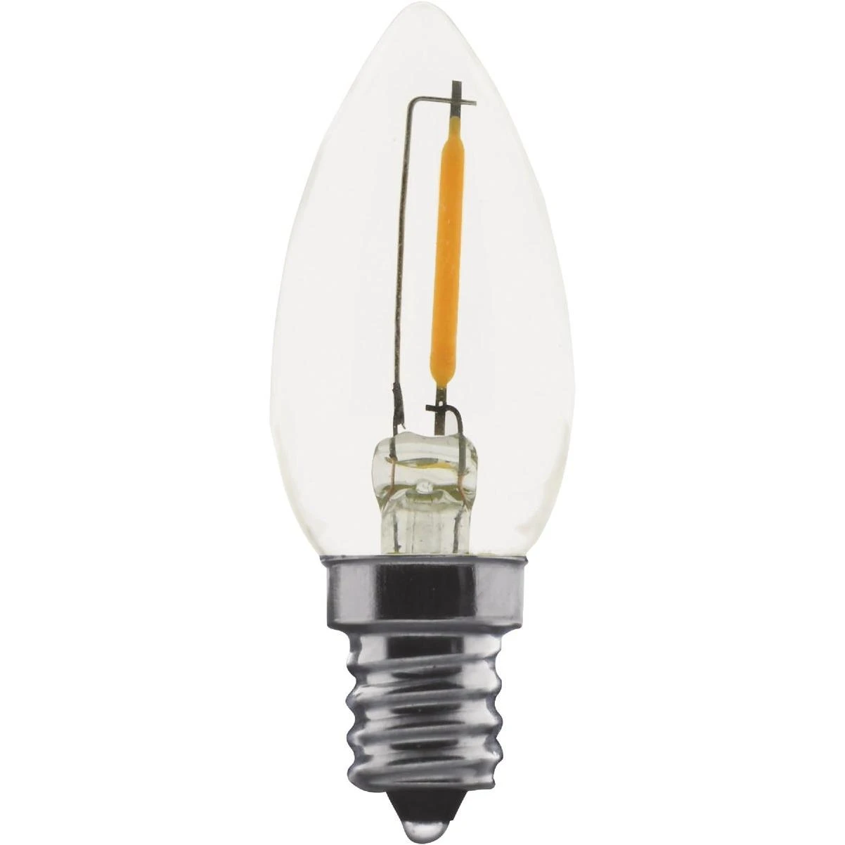 7w Equivalent C7 Candelabra Base 2700k Clear Led Bulb (2-pack)