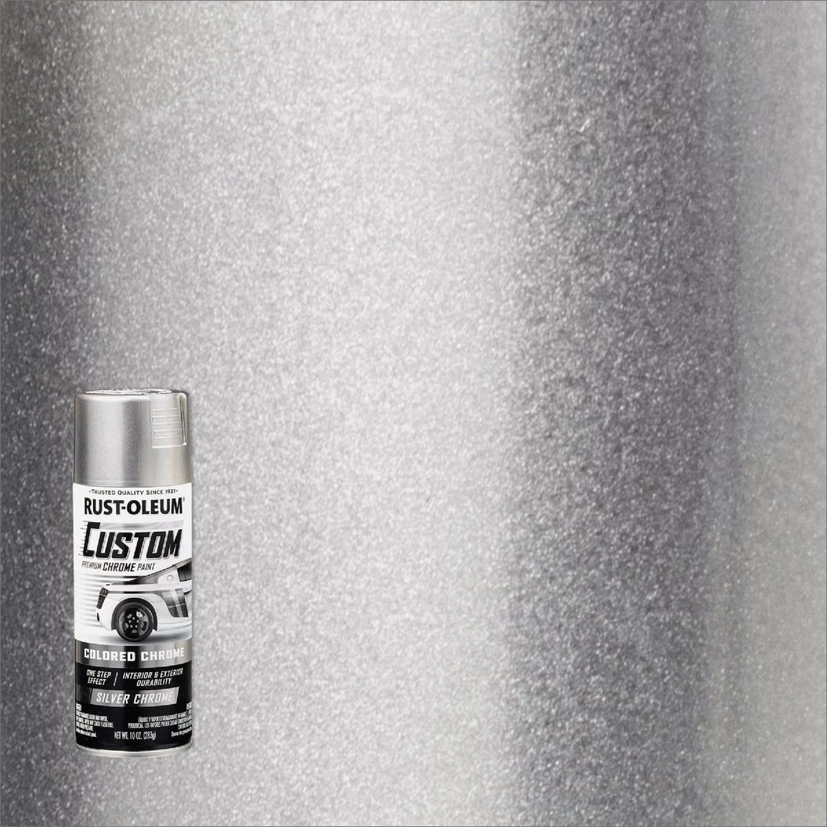 10 Oz. Custom Colored Automotive Spray Paint, Silver Chrome
